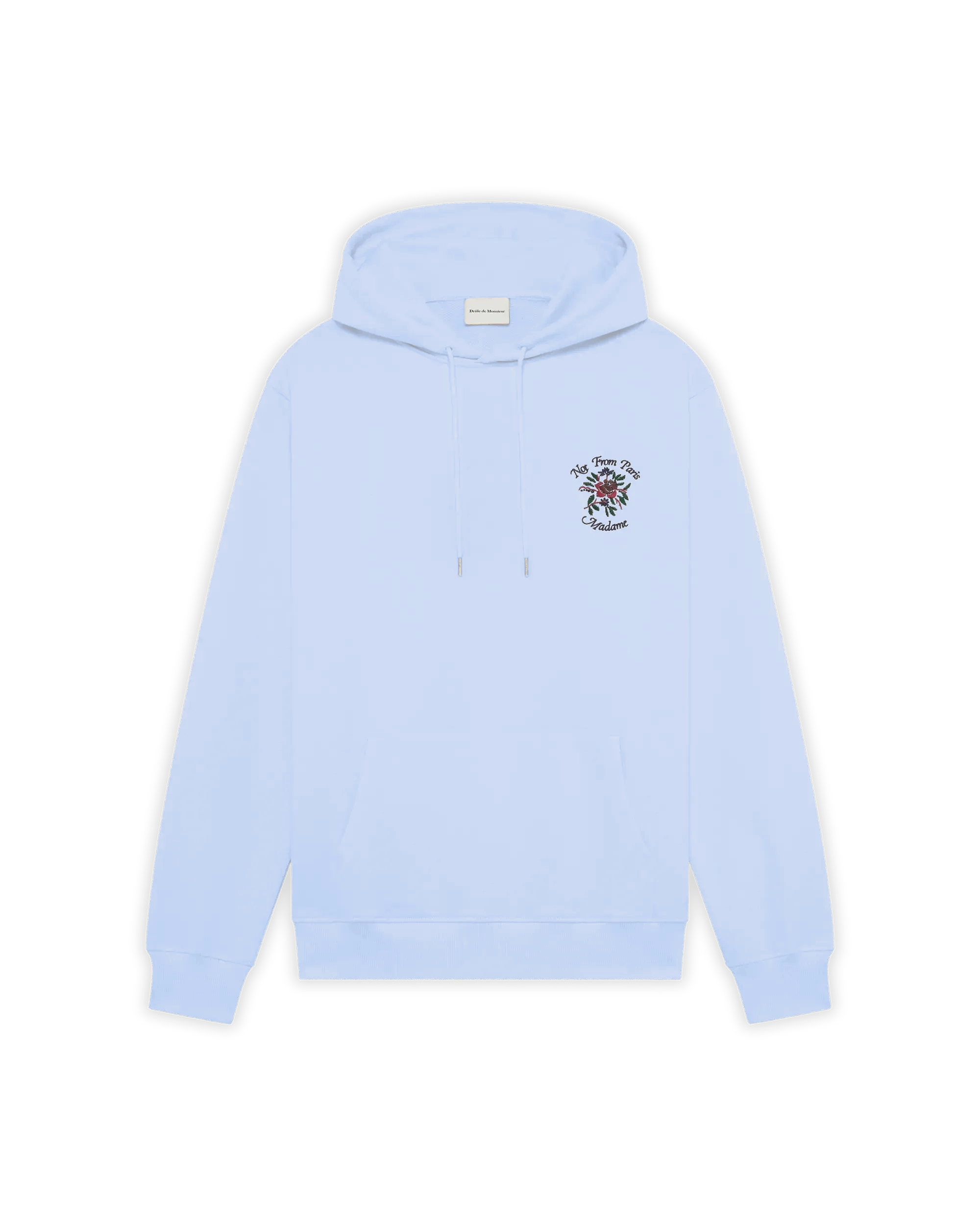 Not from Paris Madame sky blue hoodie – Drôle de Monsieur