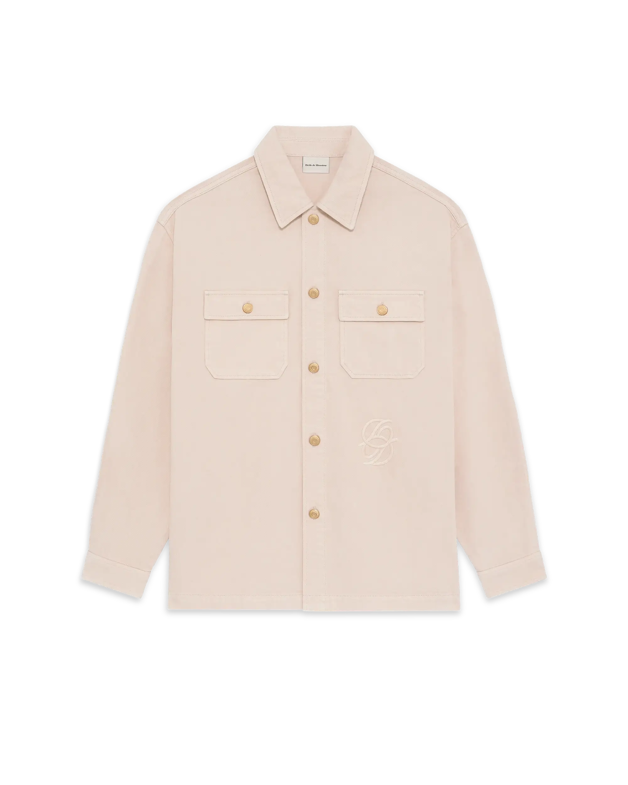 Beige cotton denim shirt – Drôle de Monsieur
