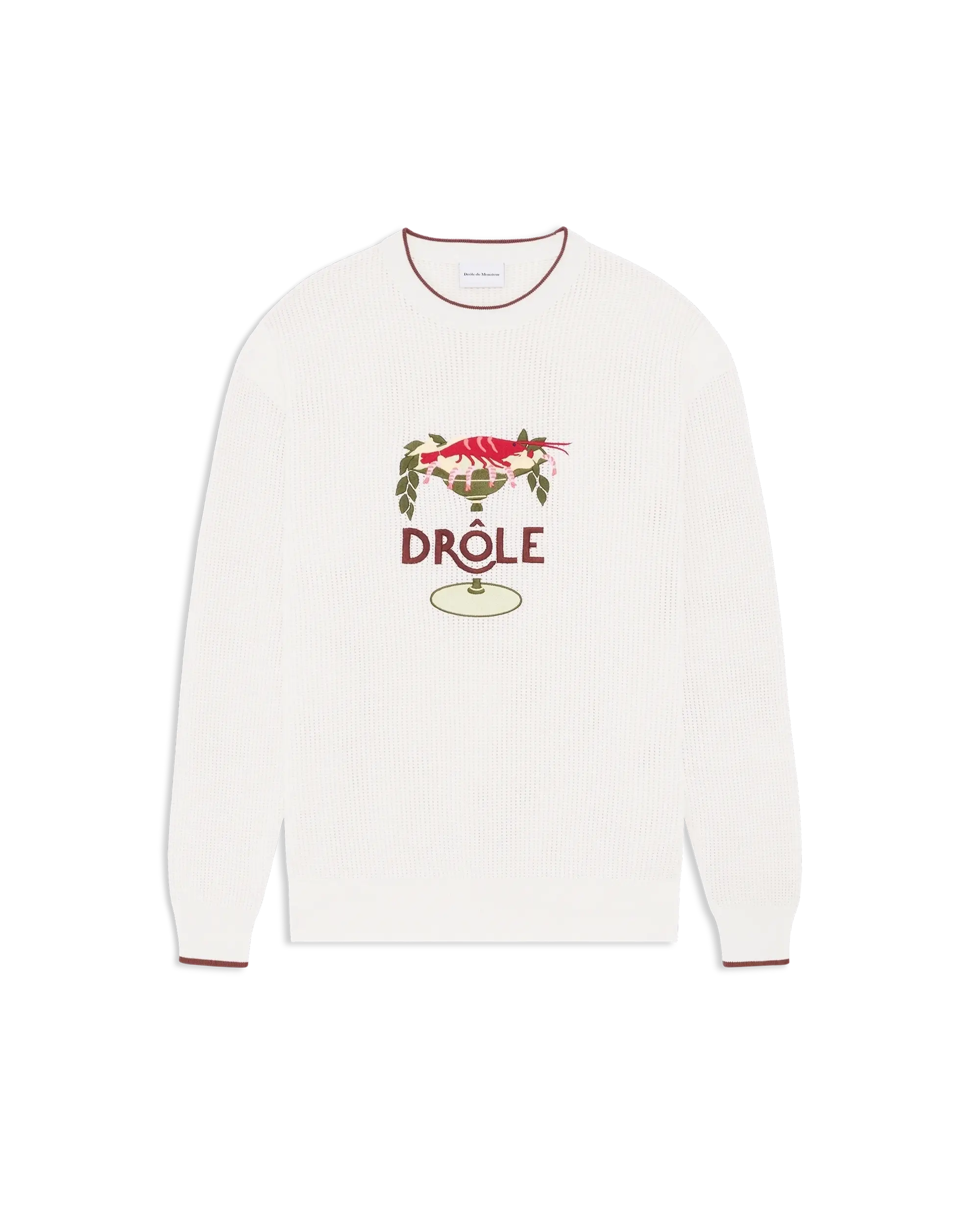 DROLE DE MONSIEUR スウェット White cotton lobster cup sweater – Drôle de Monsieur