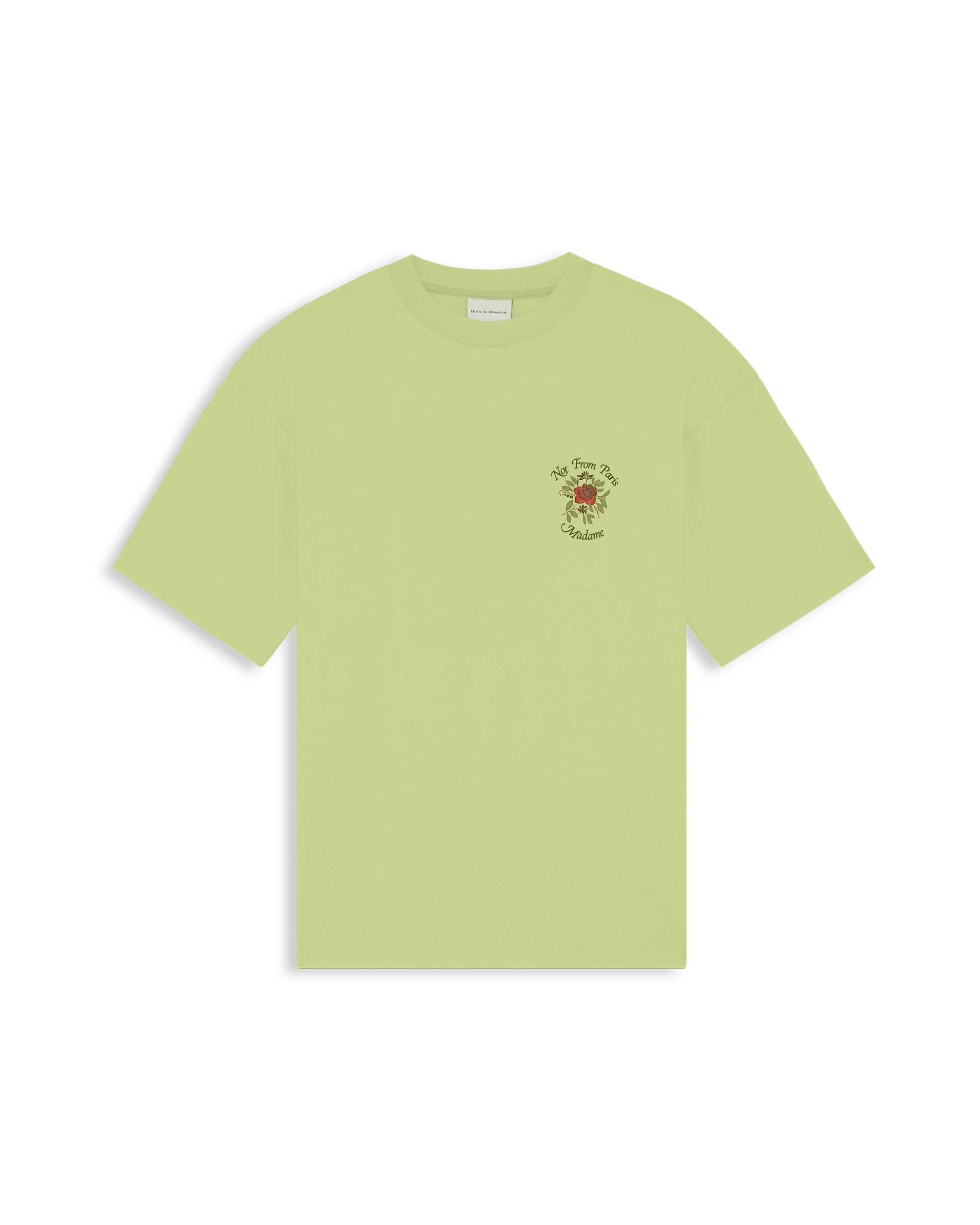 Not from Paris Madame olive green cotton t-shirt – Drôle de Monsieur