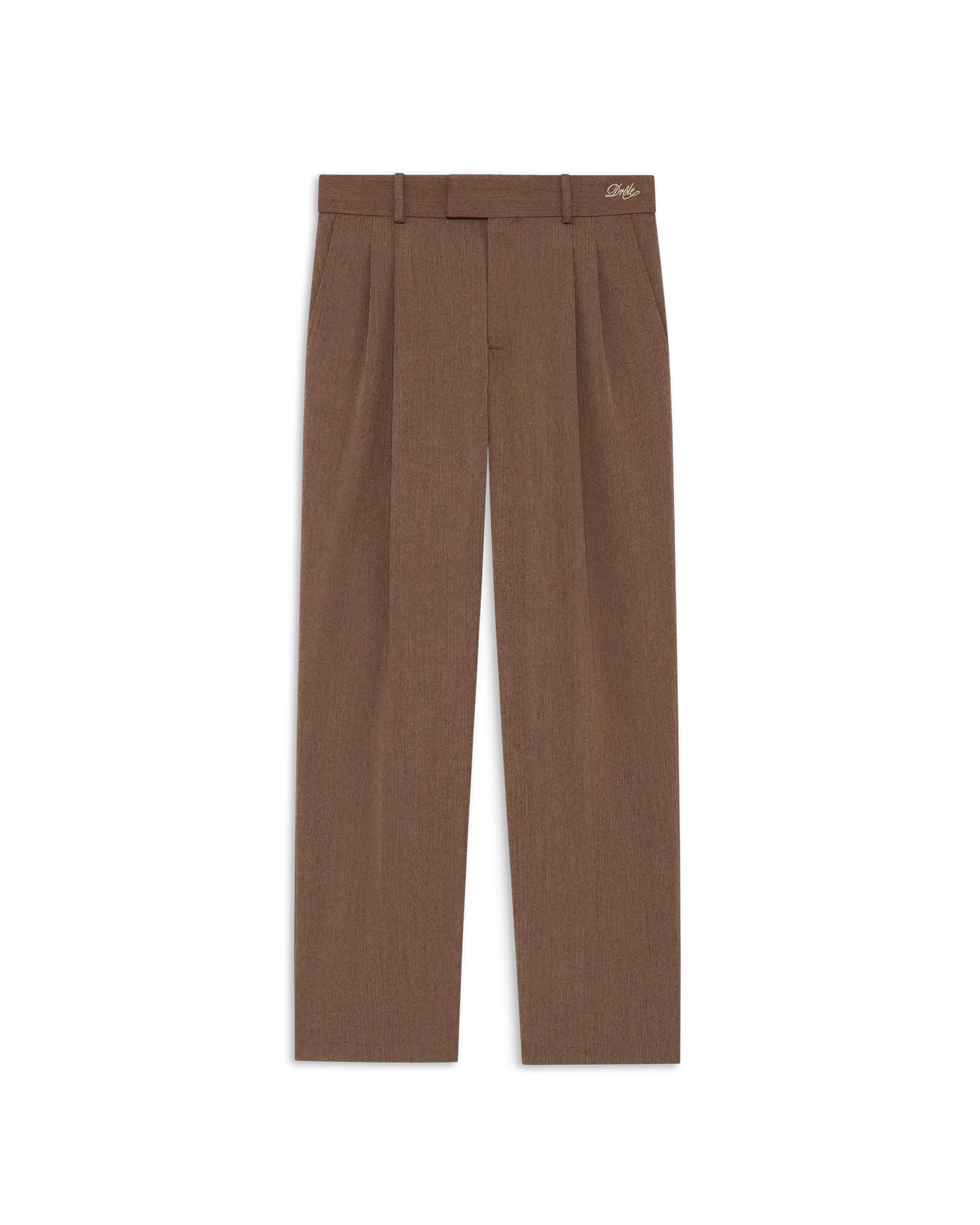 Brown herringbone golf pants – Drôle de Monsieur