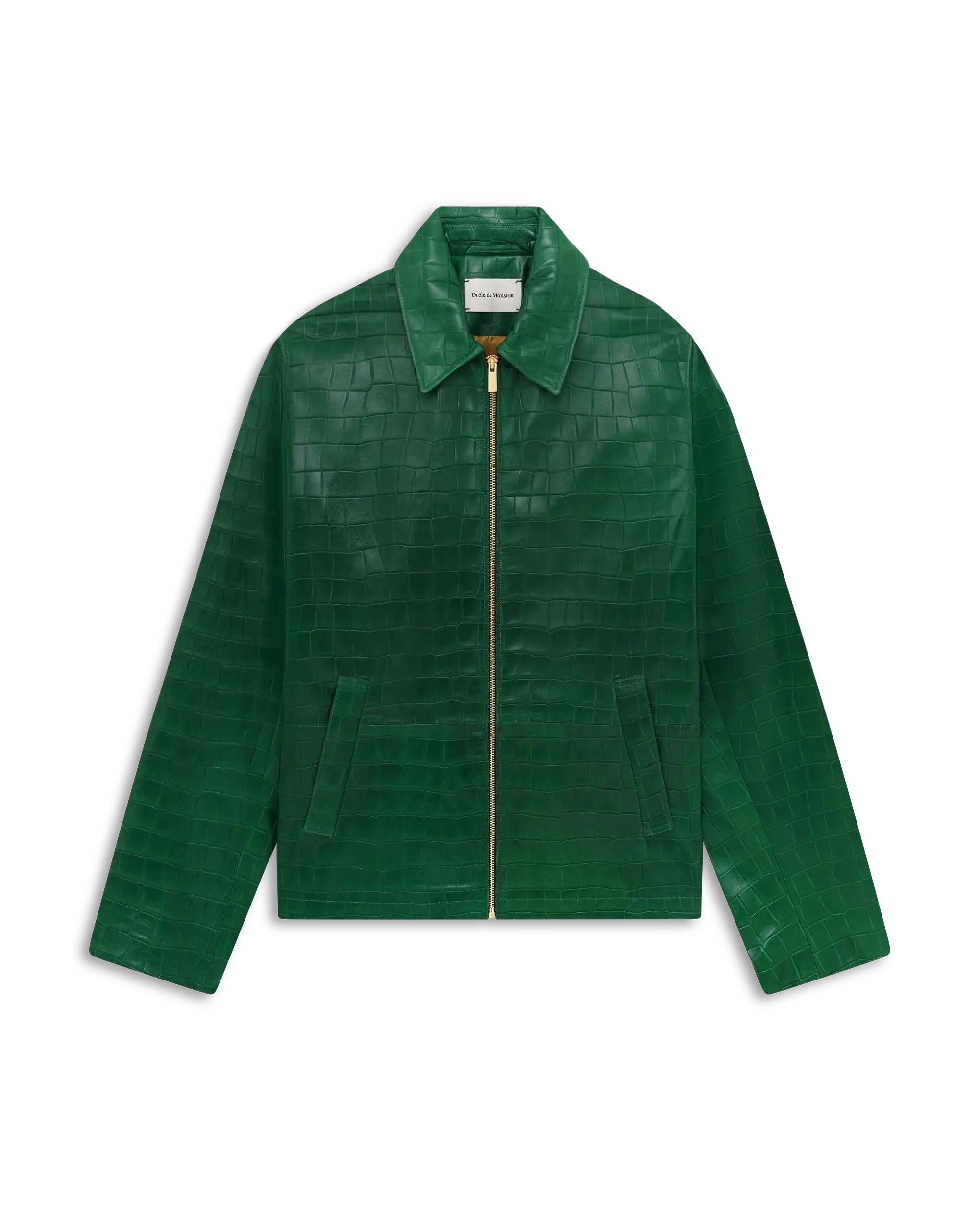 Dark green crocodile leather jacket – Drôle de Monsieur