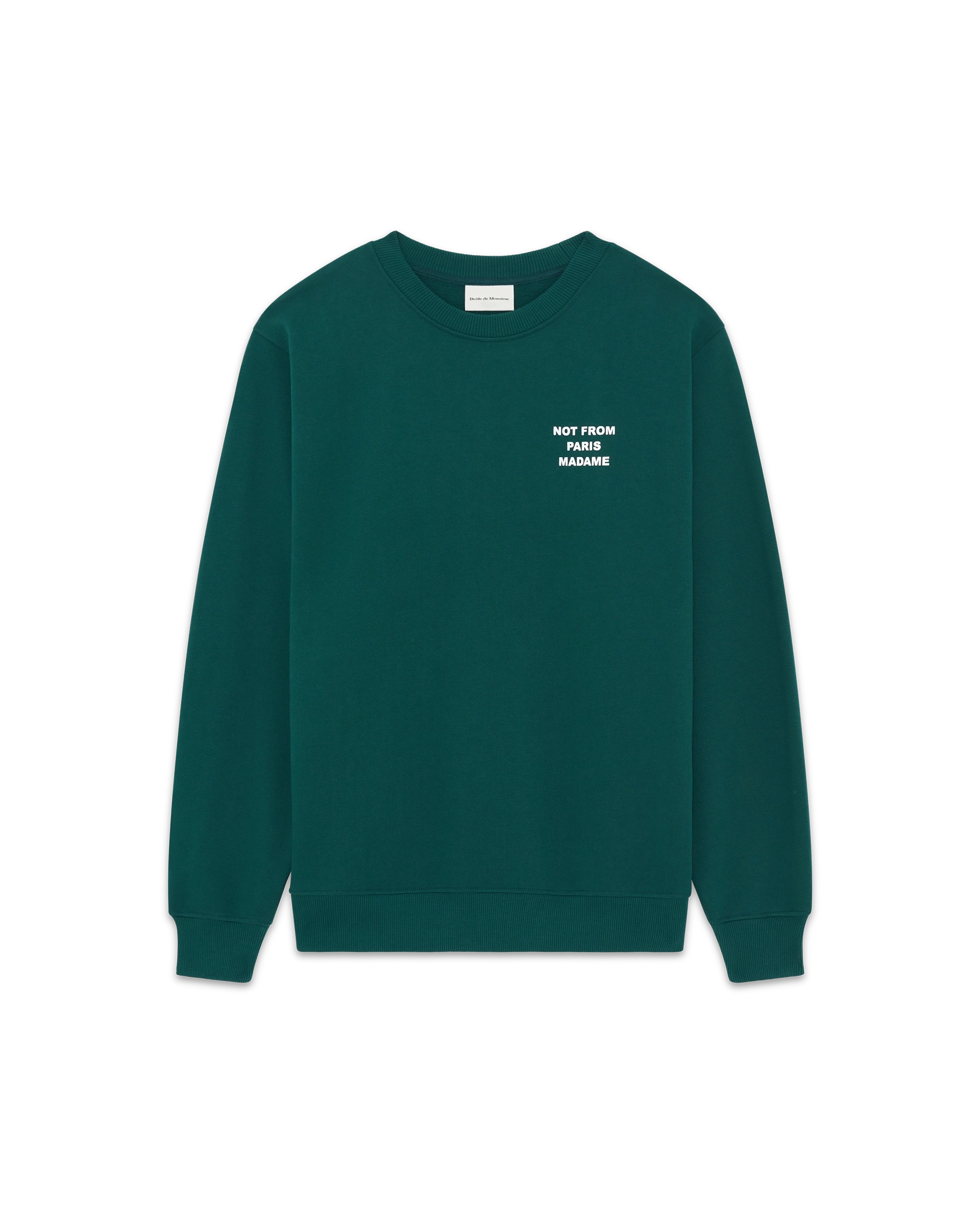 drole de monsieur スゥエット カーキ Not from Paris Madame sweatshirt in beige cotton – Drôle de Monsieur