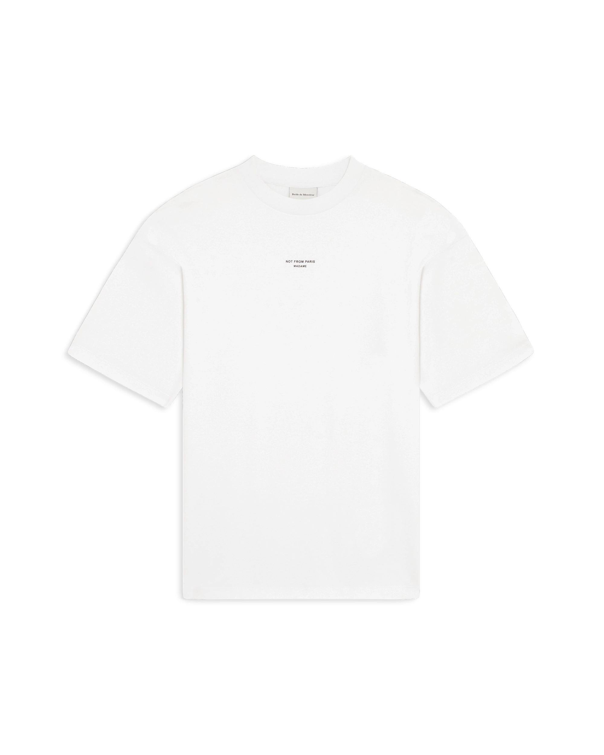 Not from Paris Madame optic white cotton classic t-shirt – Drôle