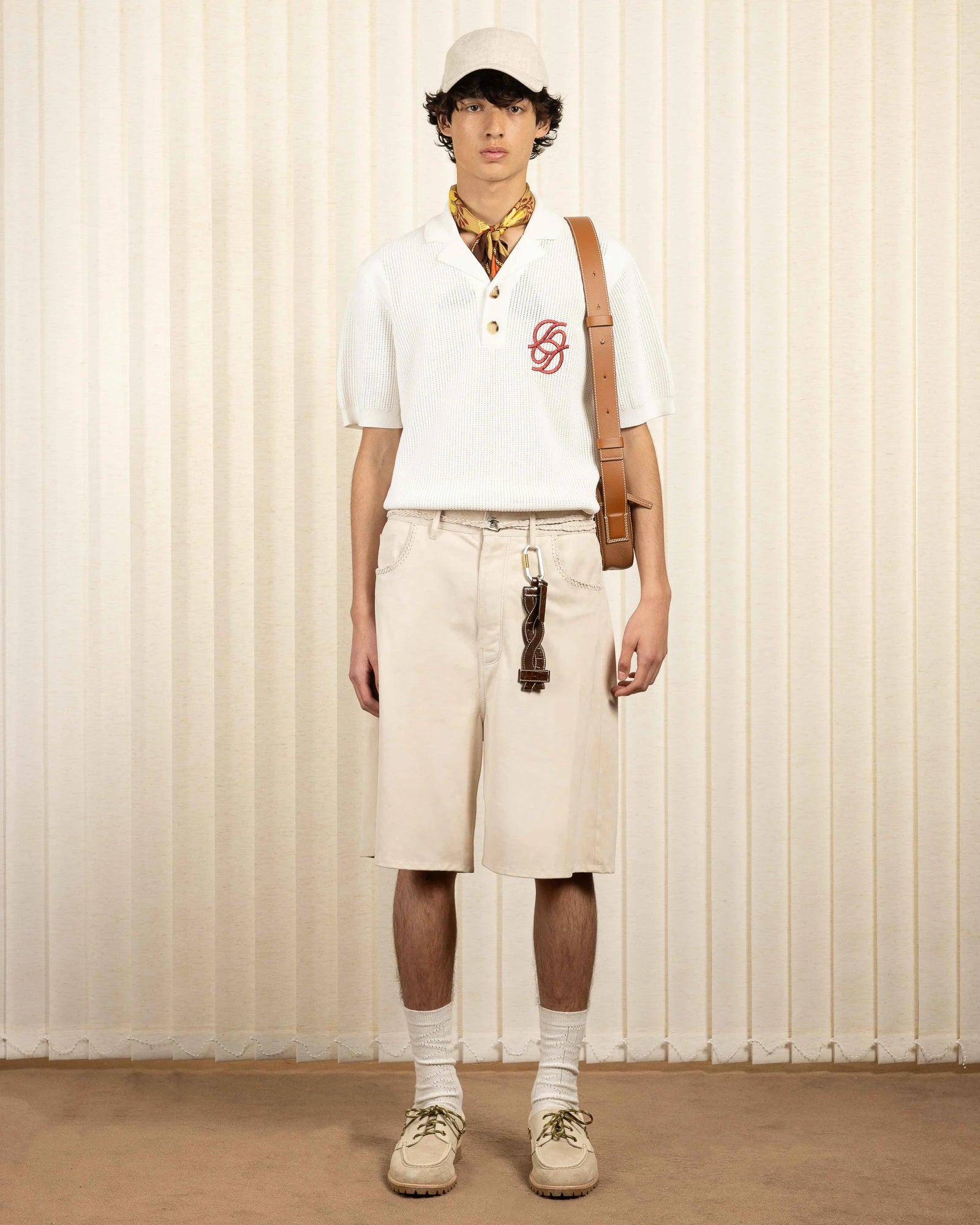 DRÔLE DE MONSIEUR ラガーシャツ Grey Cotton Polo