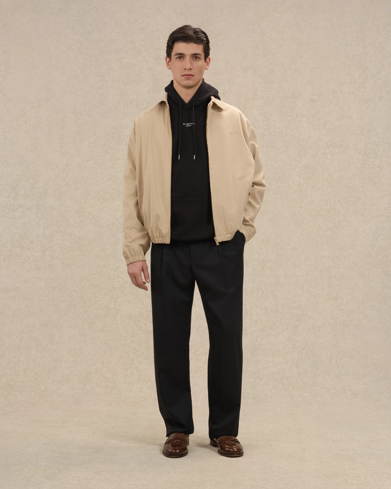 Beige cotton bomber jacket – Drôle de Monsieur Beige cotton bomber jacket – Drôle de Monsieur