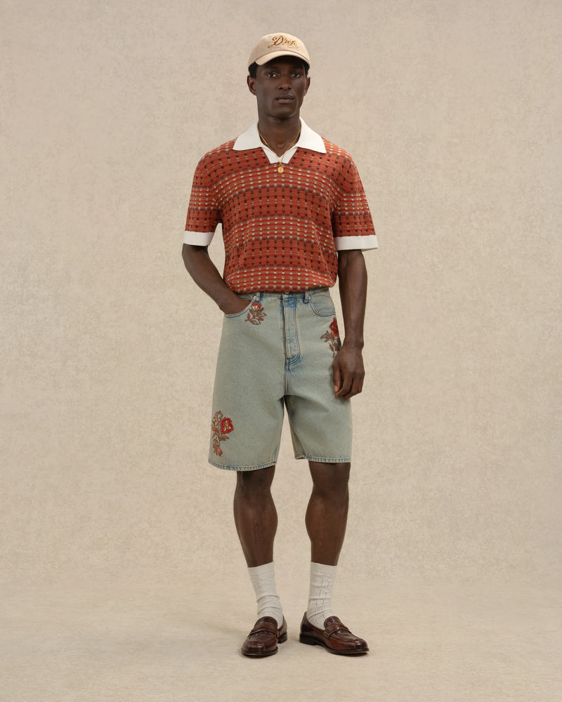 Short Jean Dusty Brodé Fleurs - Drôle de Monsieur - 3