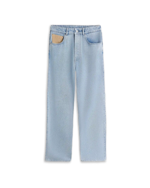 DROLE de MONSIEUR デニムパンツ メンズ Light blue faded jeans – Drôle de Monsieur