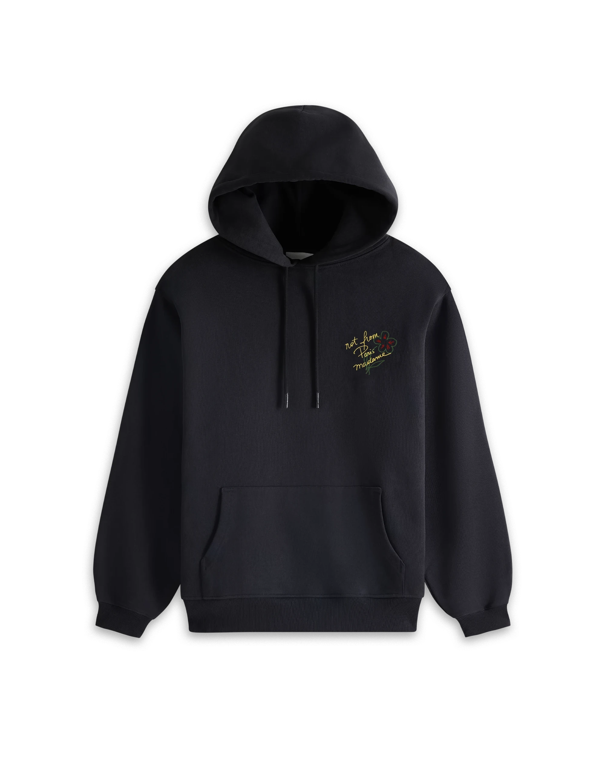 Black Cotton Slogan Hoodie Black Cotton Slogan Hoodie