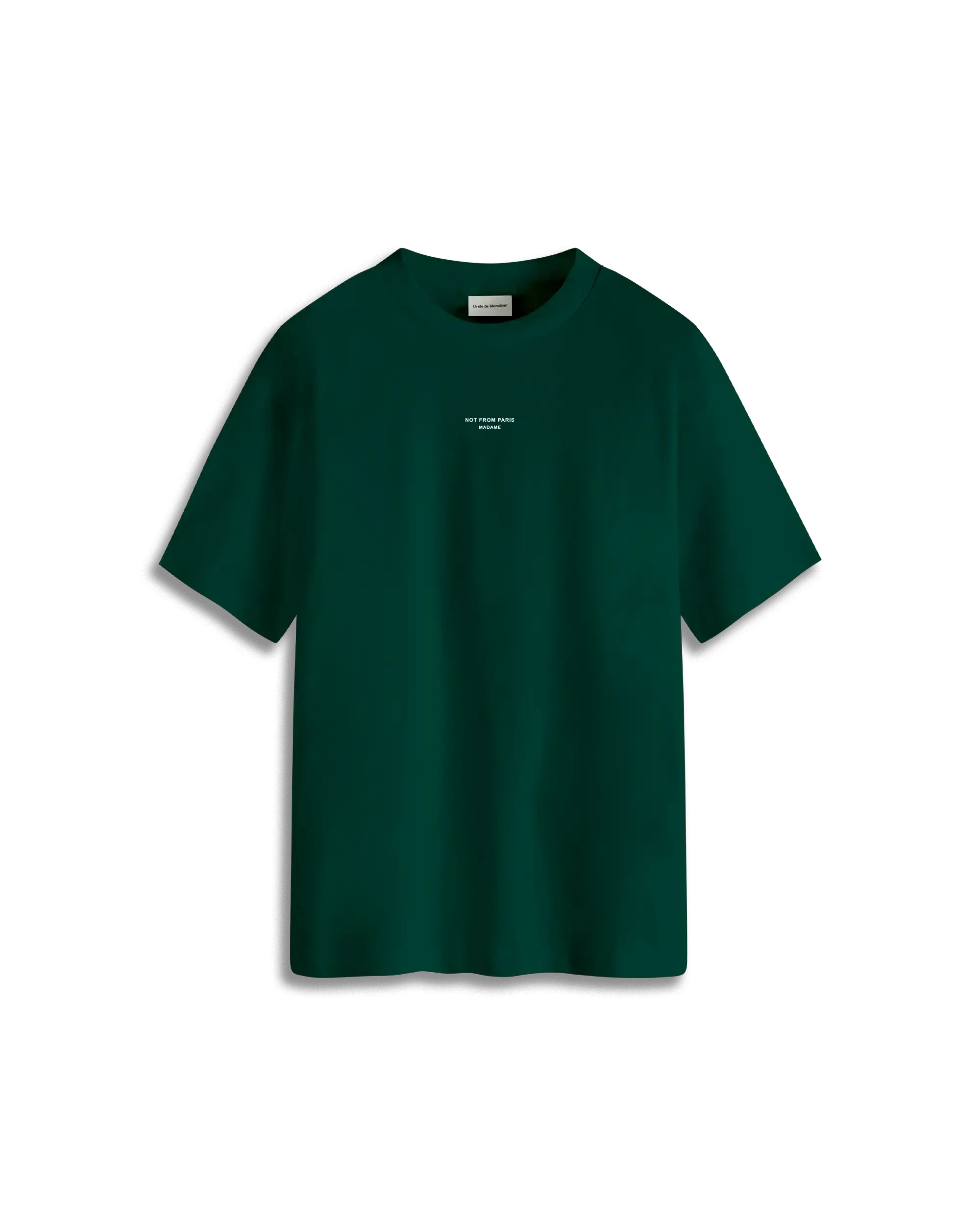 Tシャツ・カットソー DROLE DE MONSIEUR Le T-SHIRT Slogan Classique Dark Green Cotton Classic T-Shirt