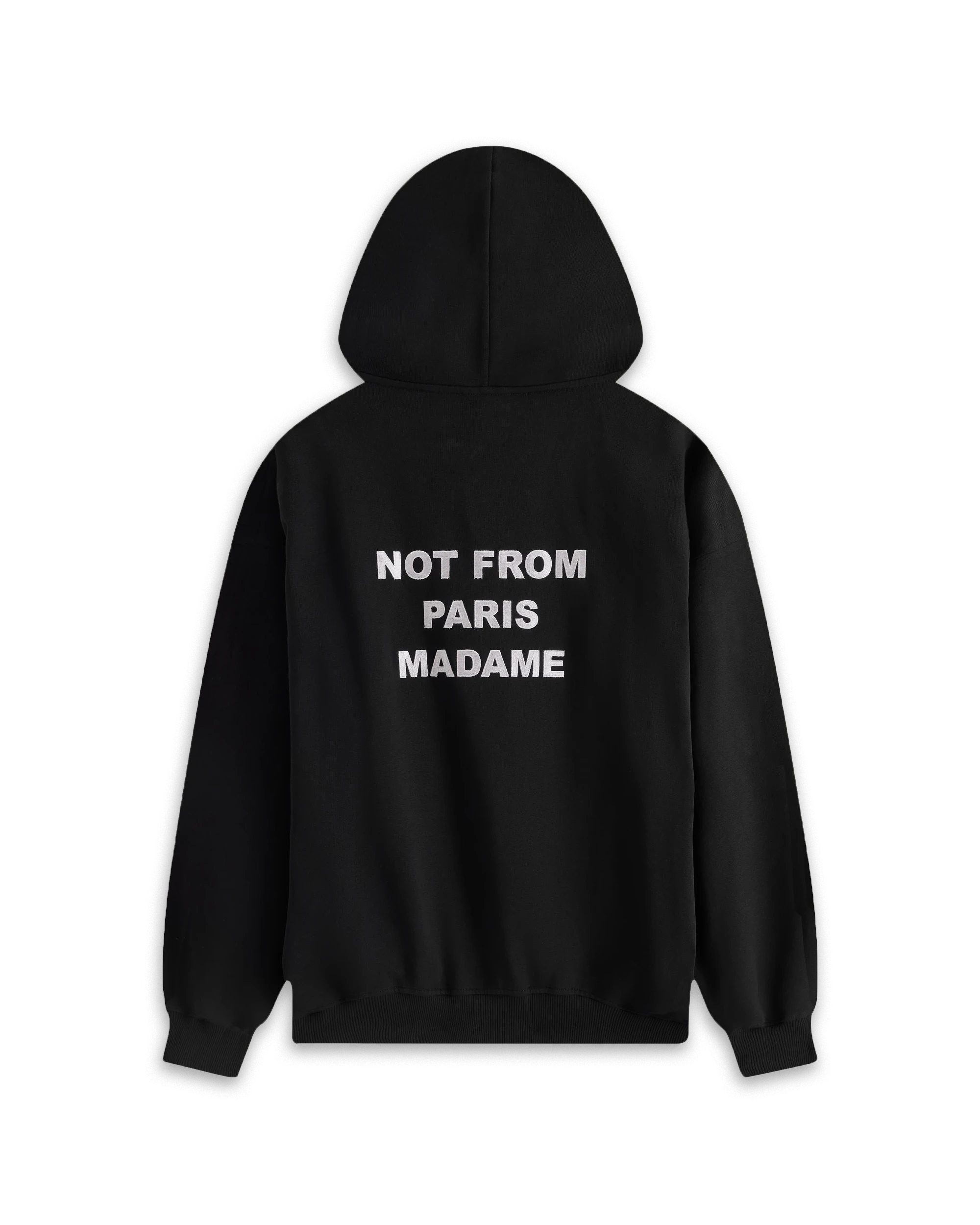 Black Cotton Slogan Hoodie Black Cotton Slogan Hoodie