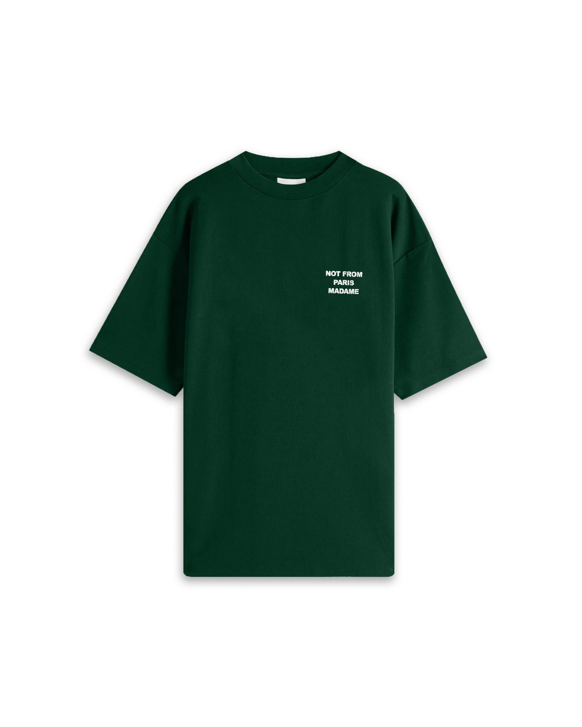 DROLE DE MONSIEUR NOT FROM PARIS MADAME クラシックTシャツ Dark Green Cotton Classic T-Shirt