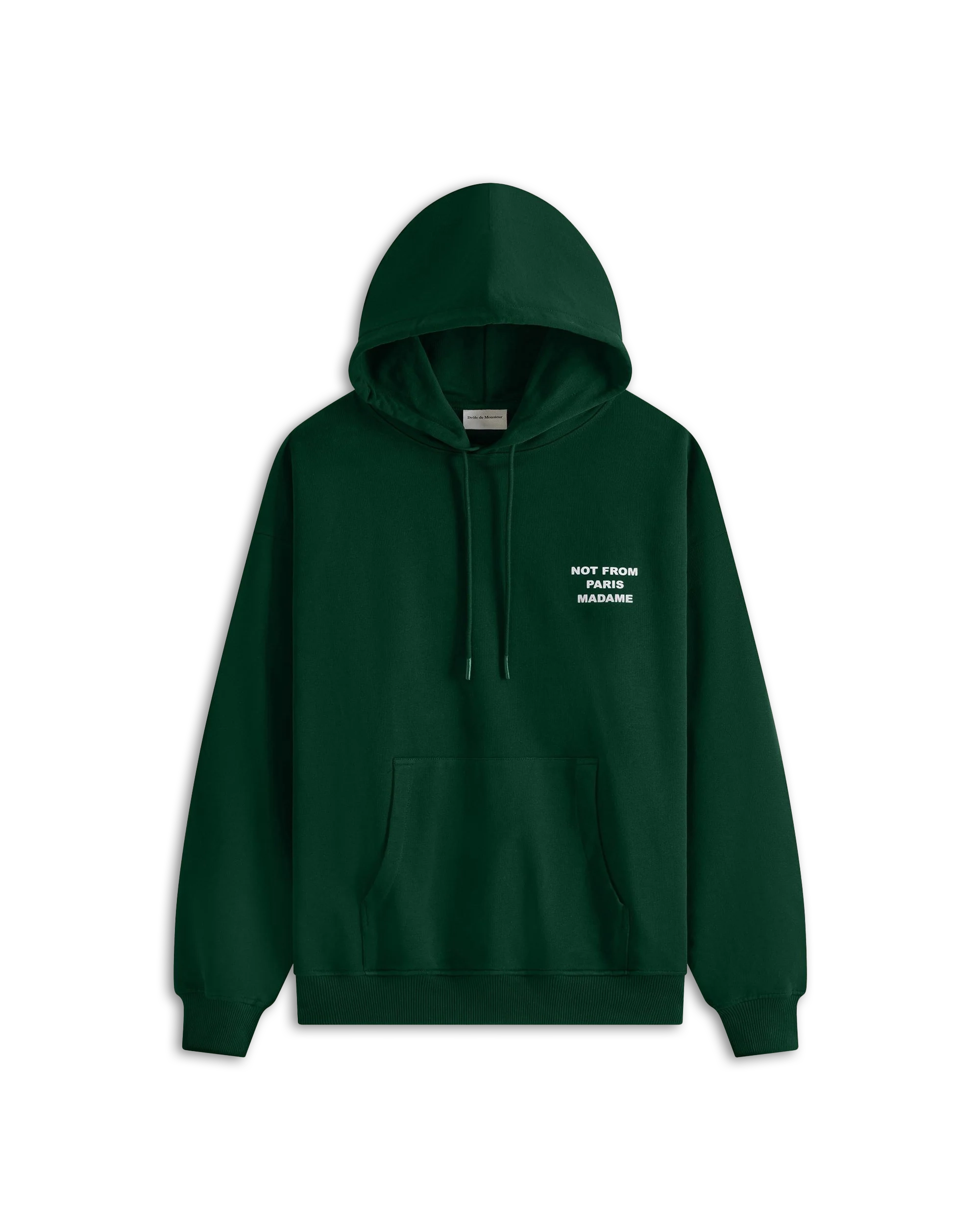 Dark Green Cotton Slogan Hoodie Dark Green Cotton Slogan Hoodie