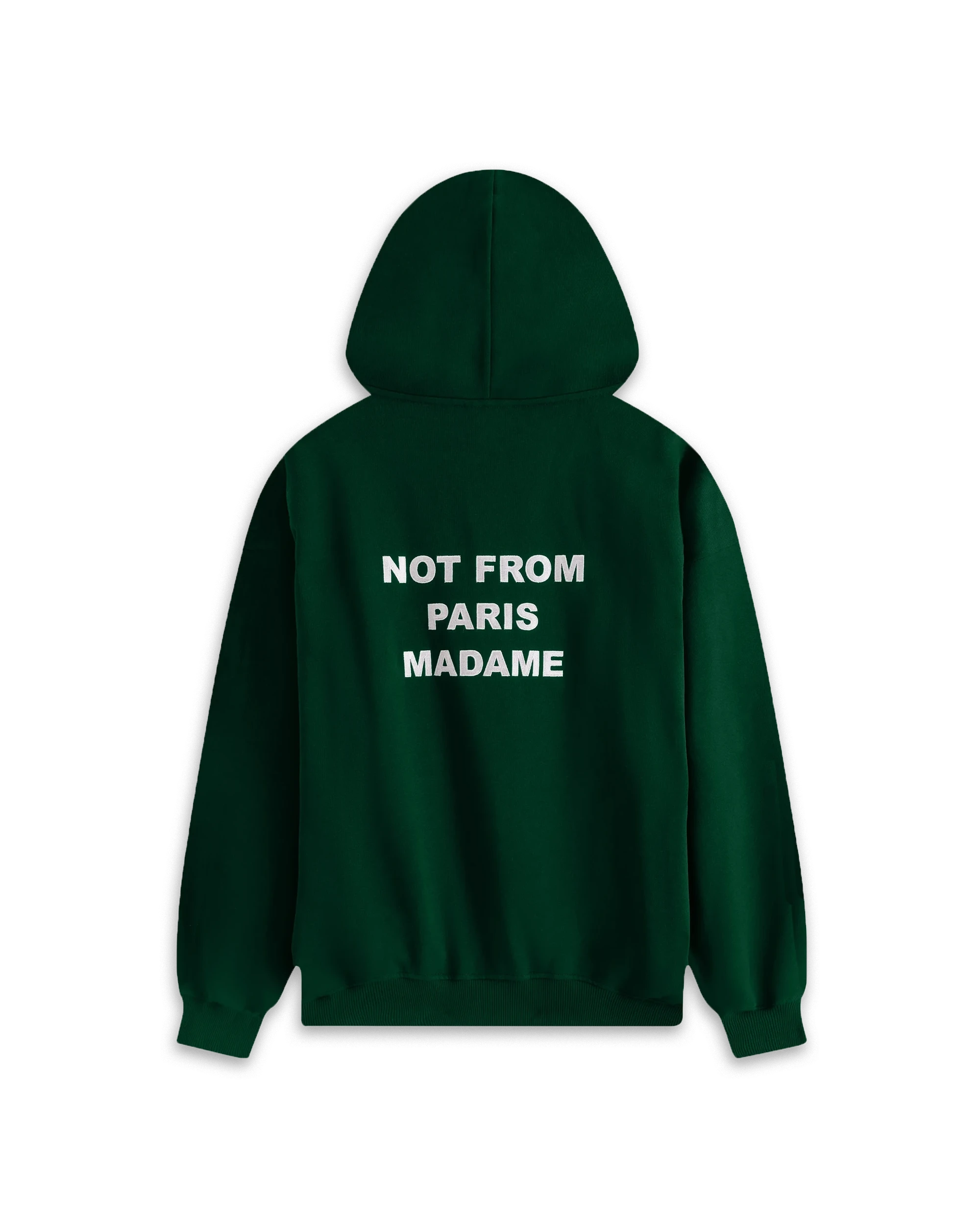 Dark Green Cotton Slogan Hoodie Dark Green Cotton Slogan Hoodie