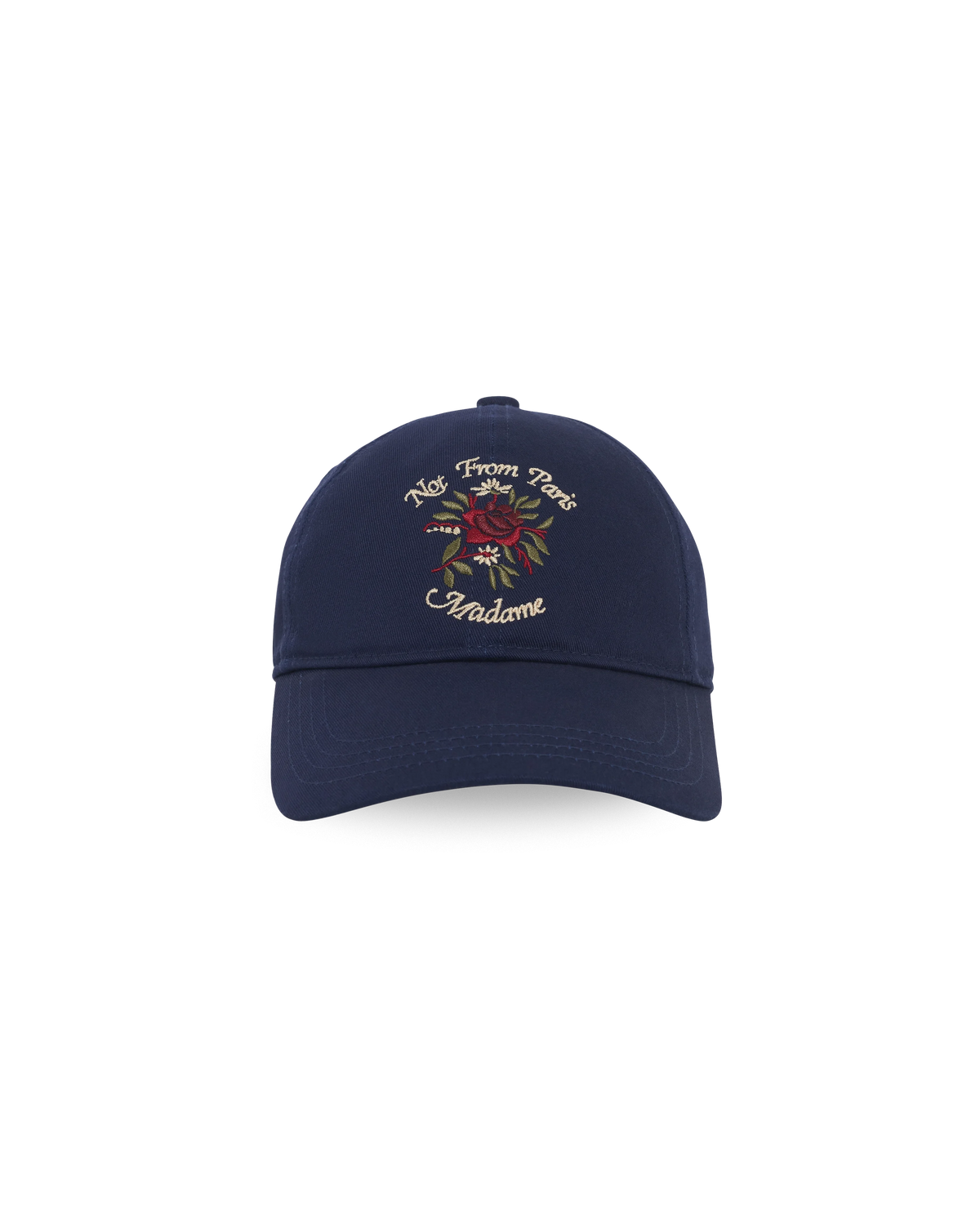 Not from Paris Madame dark navy blue cotton cap – Drôle de Monsieur