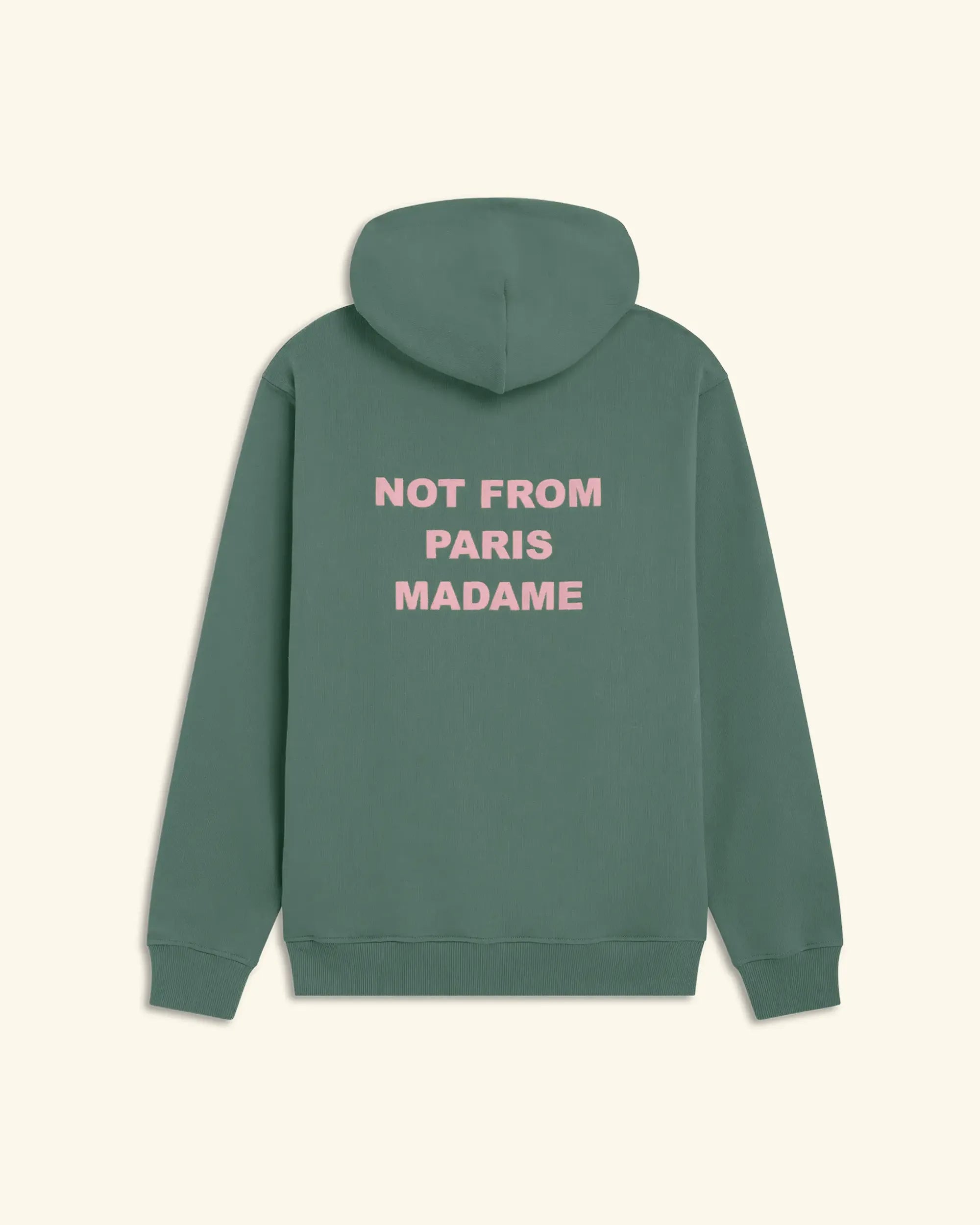 Green Cotton Slogan Hoodie