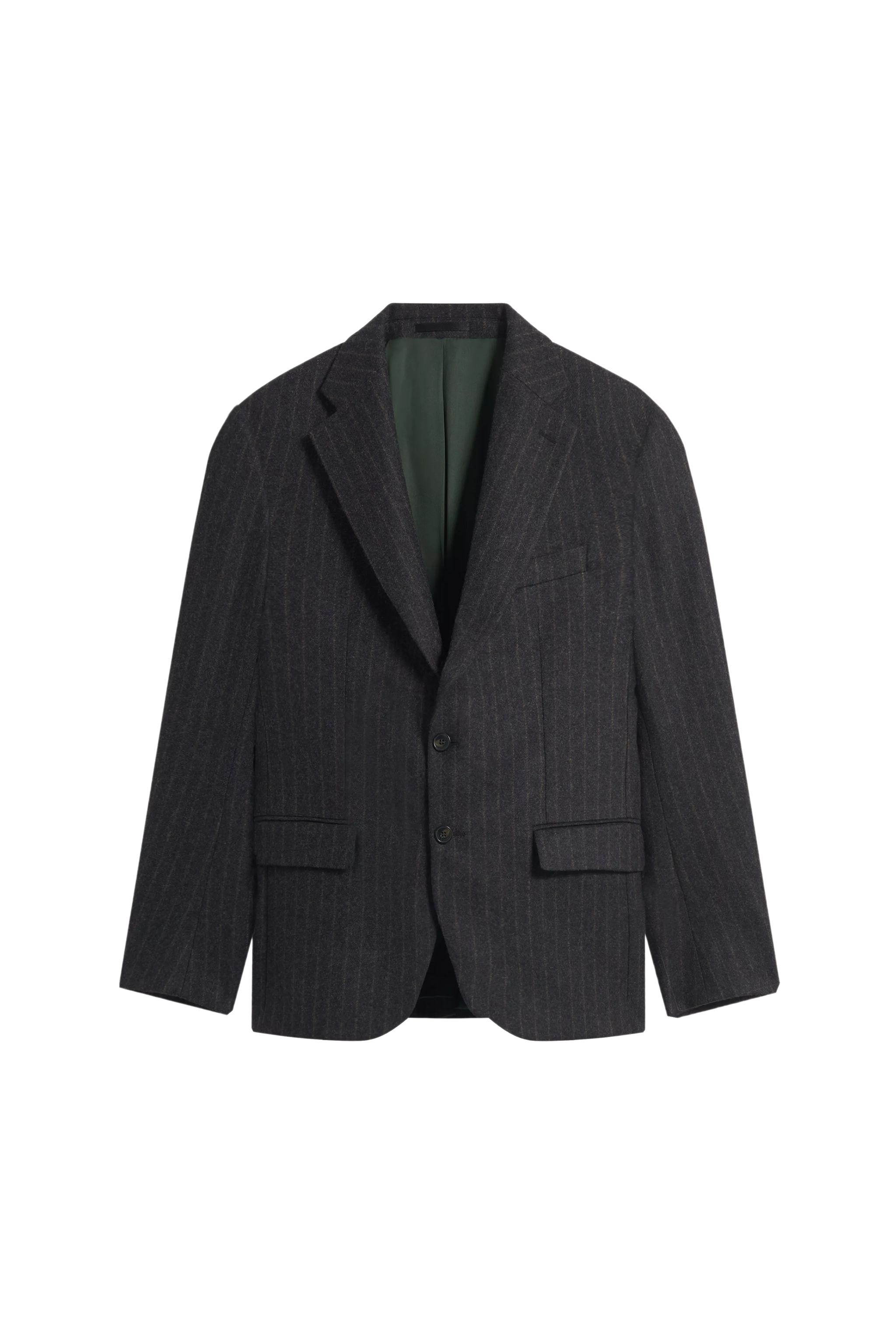 Dark Grey Wool Suit Jacket - Main Image