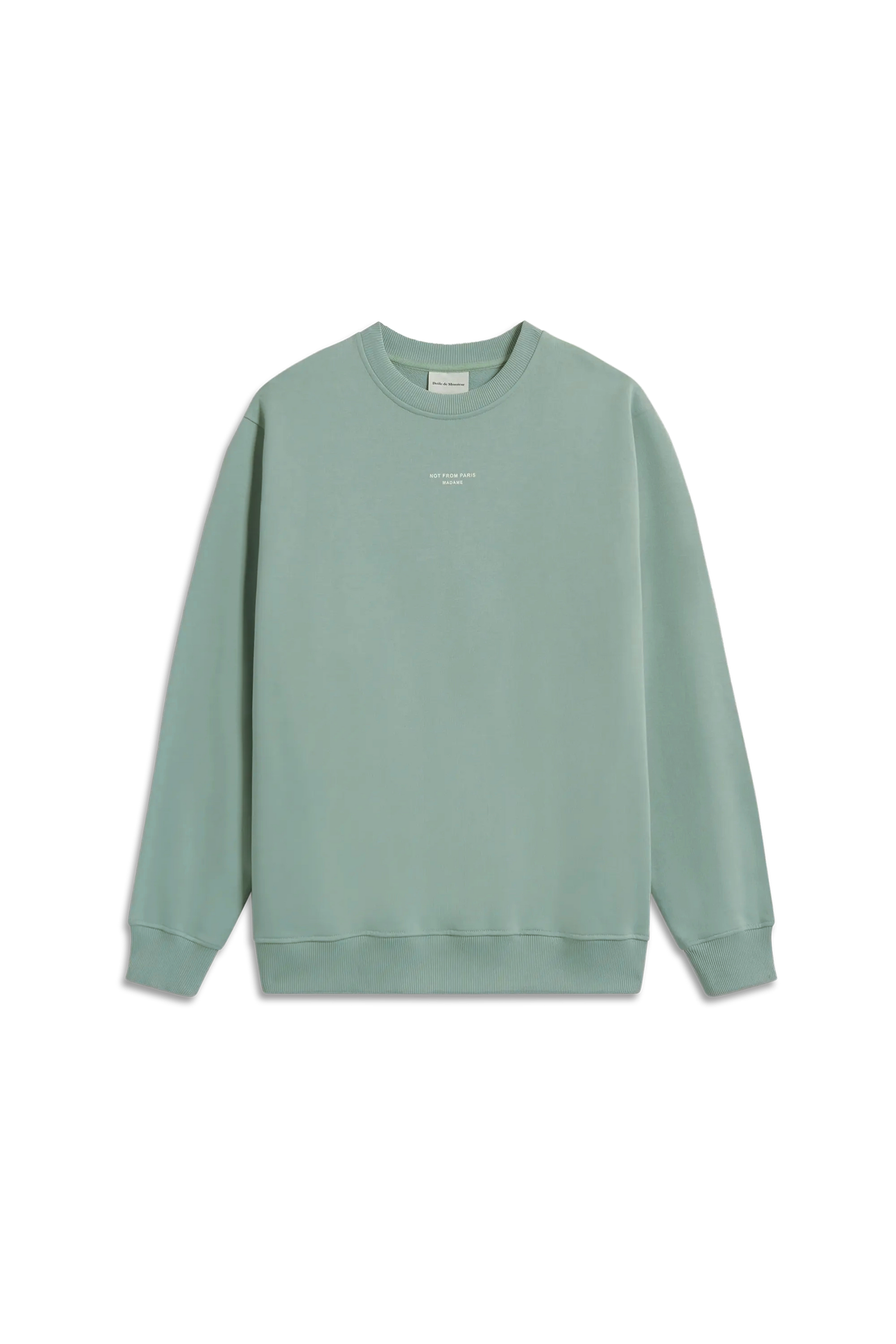 Water Green Cotton Slogan Sweatshirt Water Green Cotton Slogan Sweatshirt