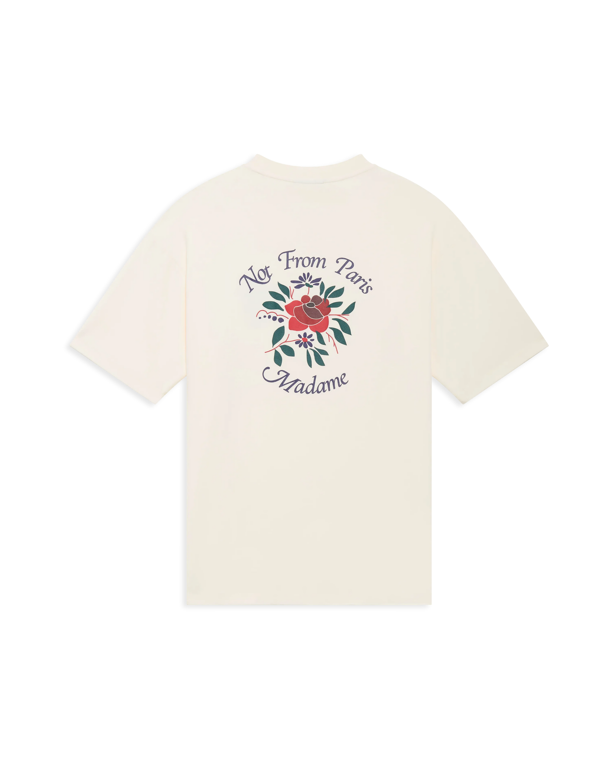 Cream Cotton Flower Slogan Hoodie