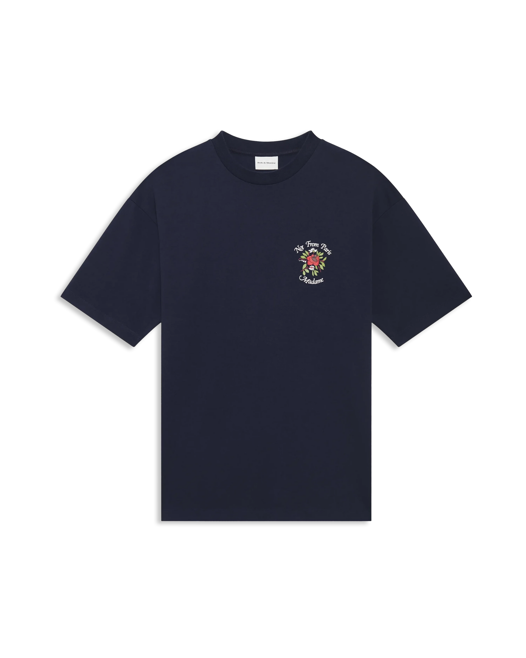 Navy Cotton Slogan T-Shirt Navy Cotton Slogan T-Shirt