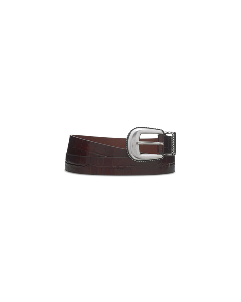 j*y様 ERL LOGO CROCO EFFECT LEATHER BELT ERL Logo Croco Effect Leather Belt | Men & Women | SVD UK