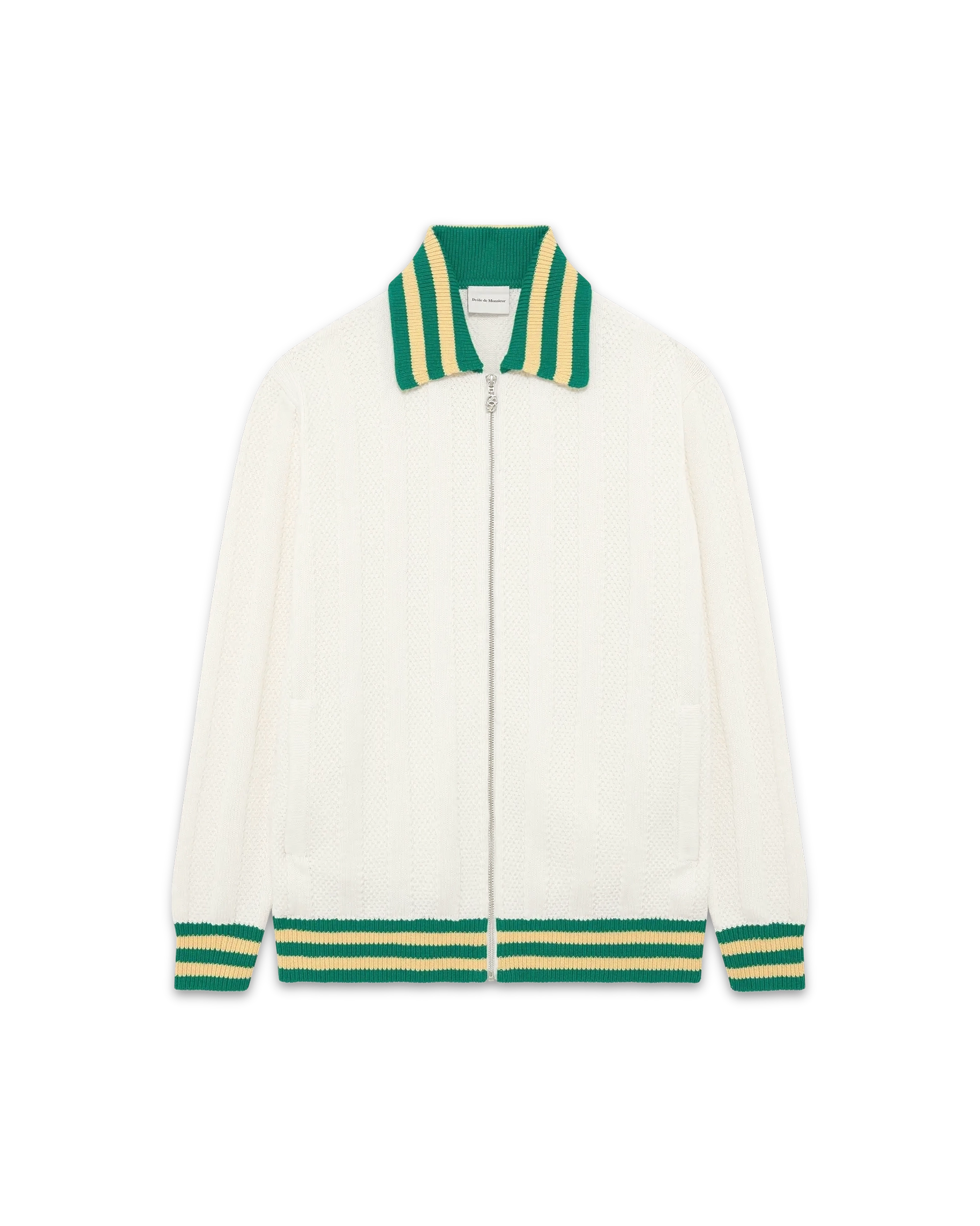 DRÔLE DE MONSIEUR ラガーシャツ Green Cotton Embroidered Shirt