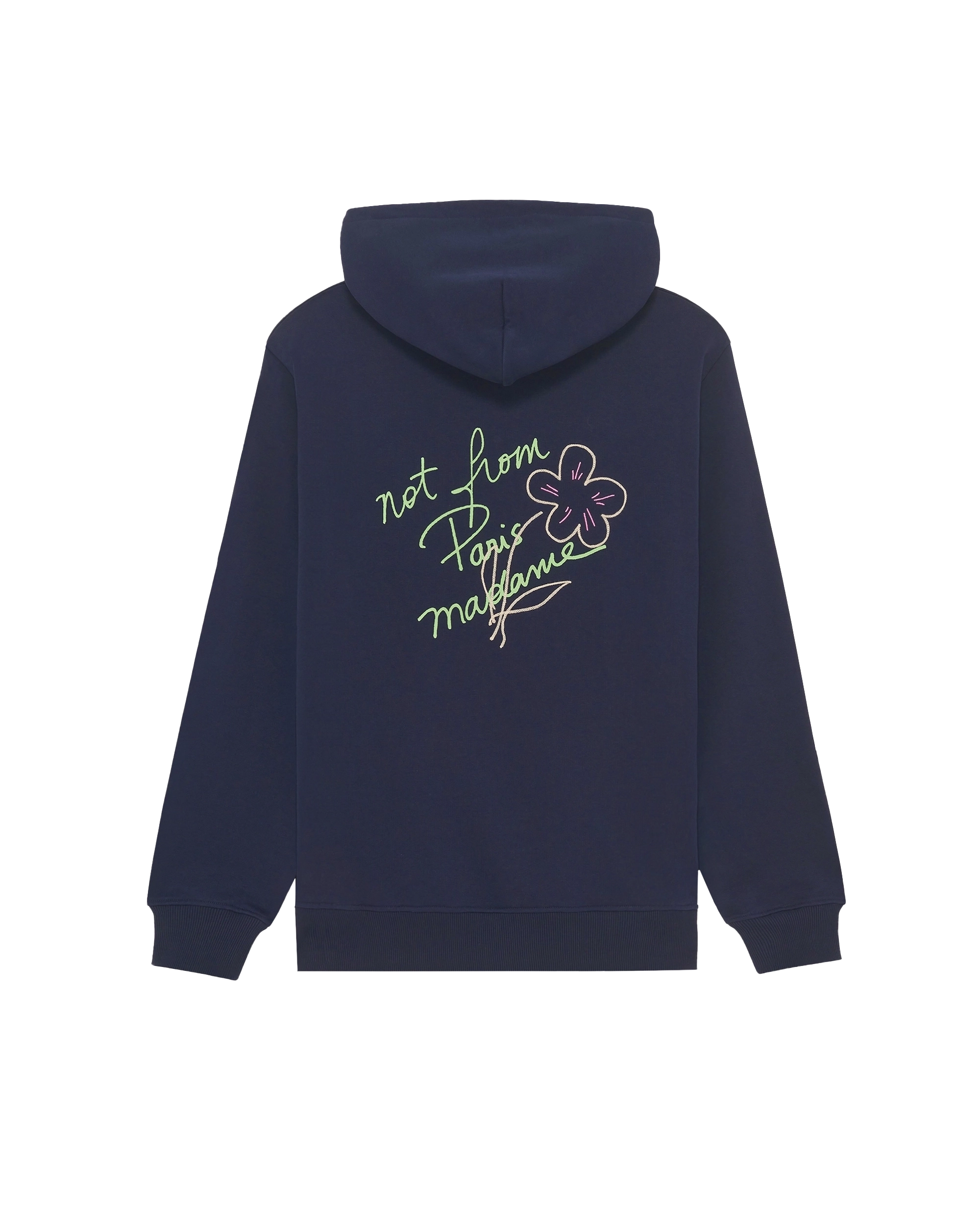 パーカー・フーディ DROLE DE MONSIEUR SS25 (HO168 CO127LIGHTPINK) Navy Cotton Slogan Hoodie