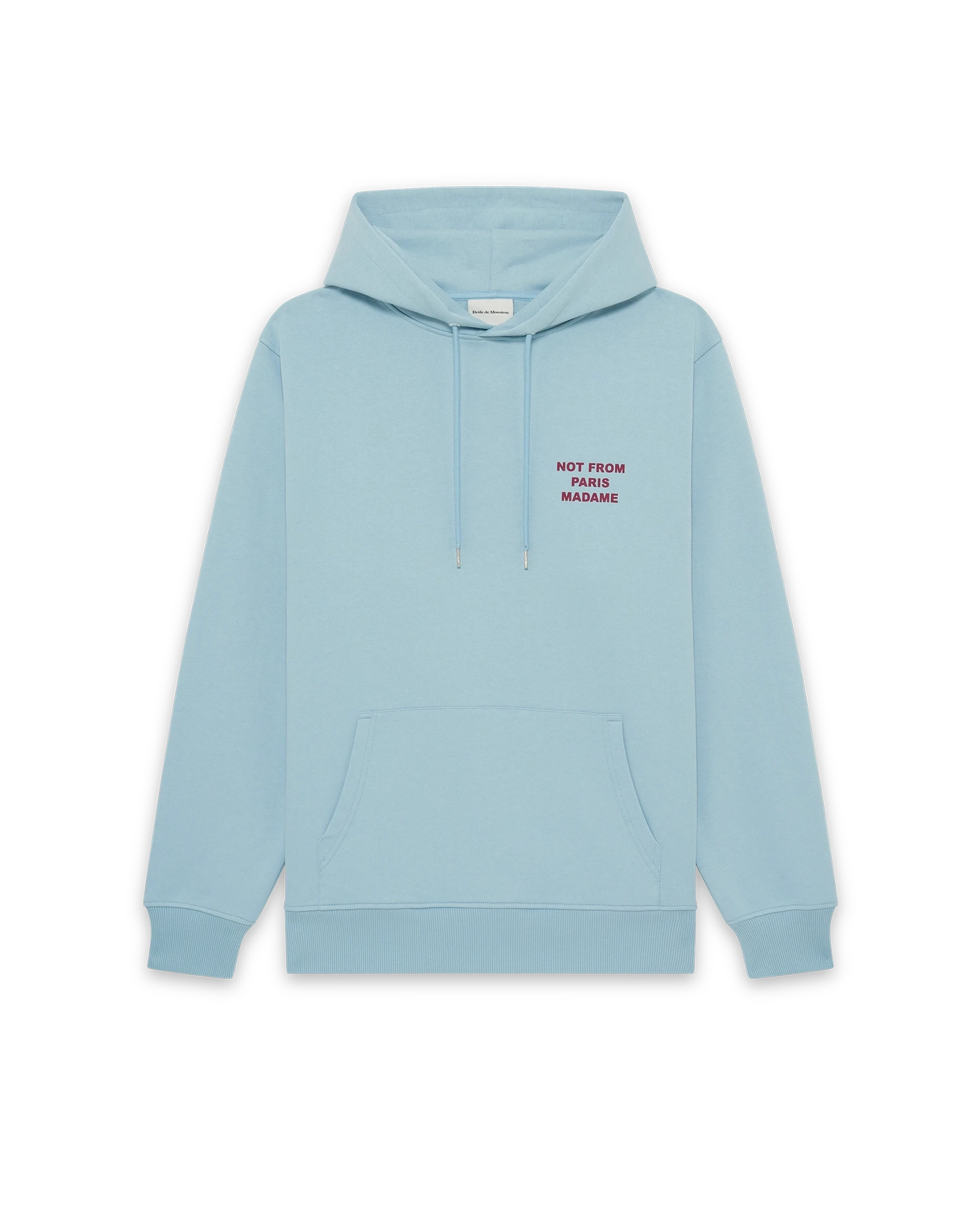 Blue Cotton Slogan Hoodie Blue Cotton Slogan Hoodie