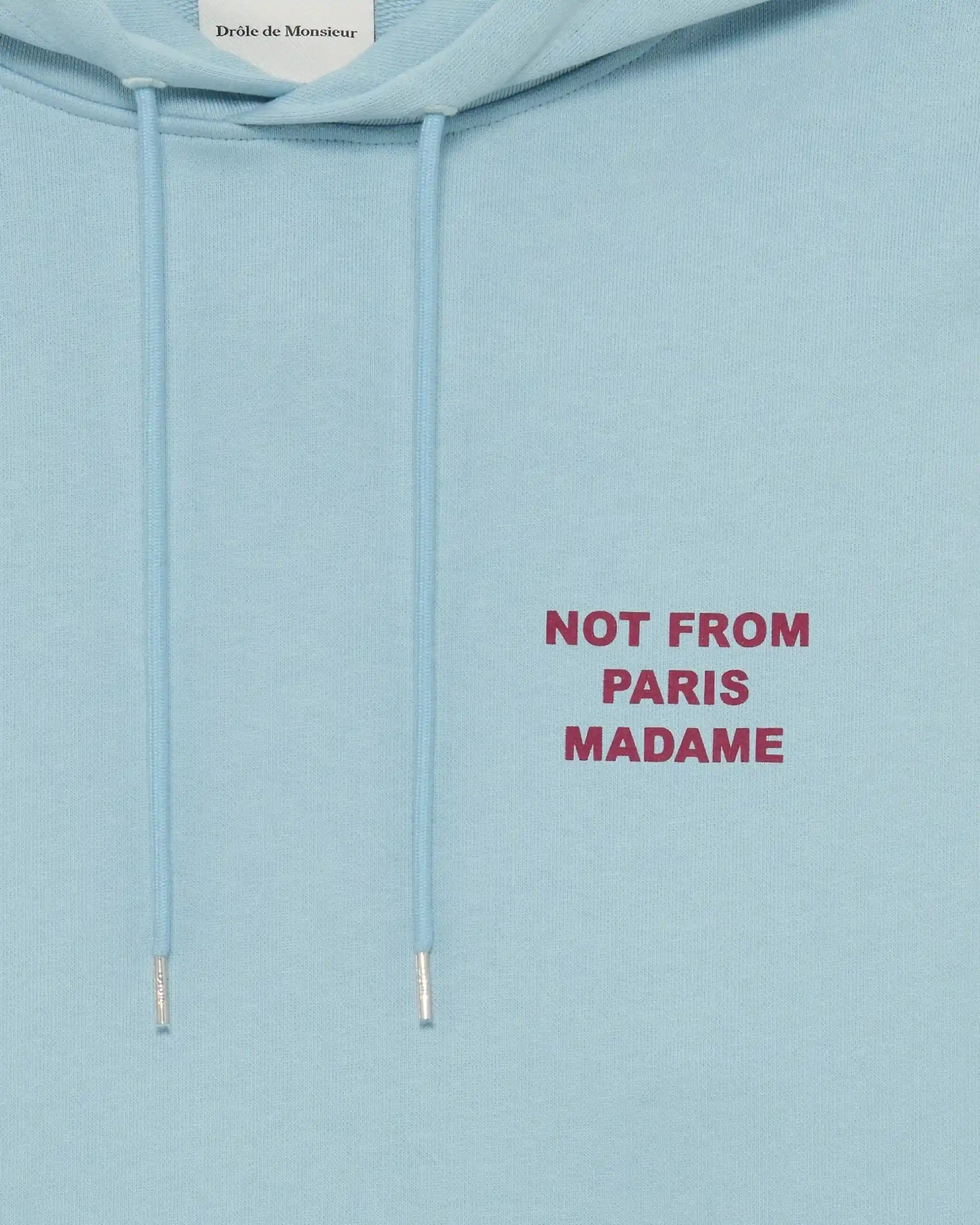 Blue Cotton Slogan Hoodie Blue Cotton Slogan Hoodie