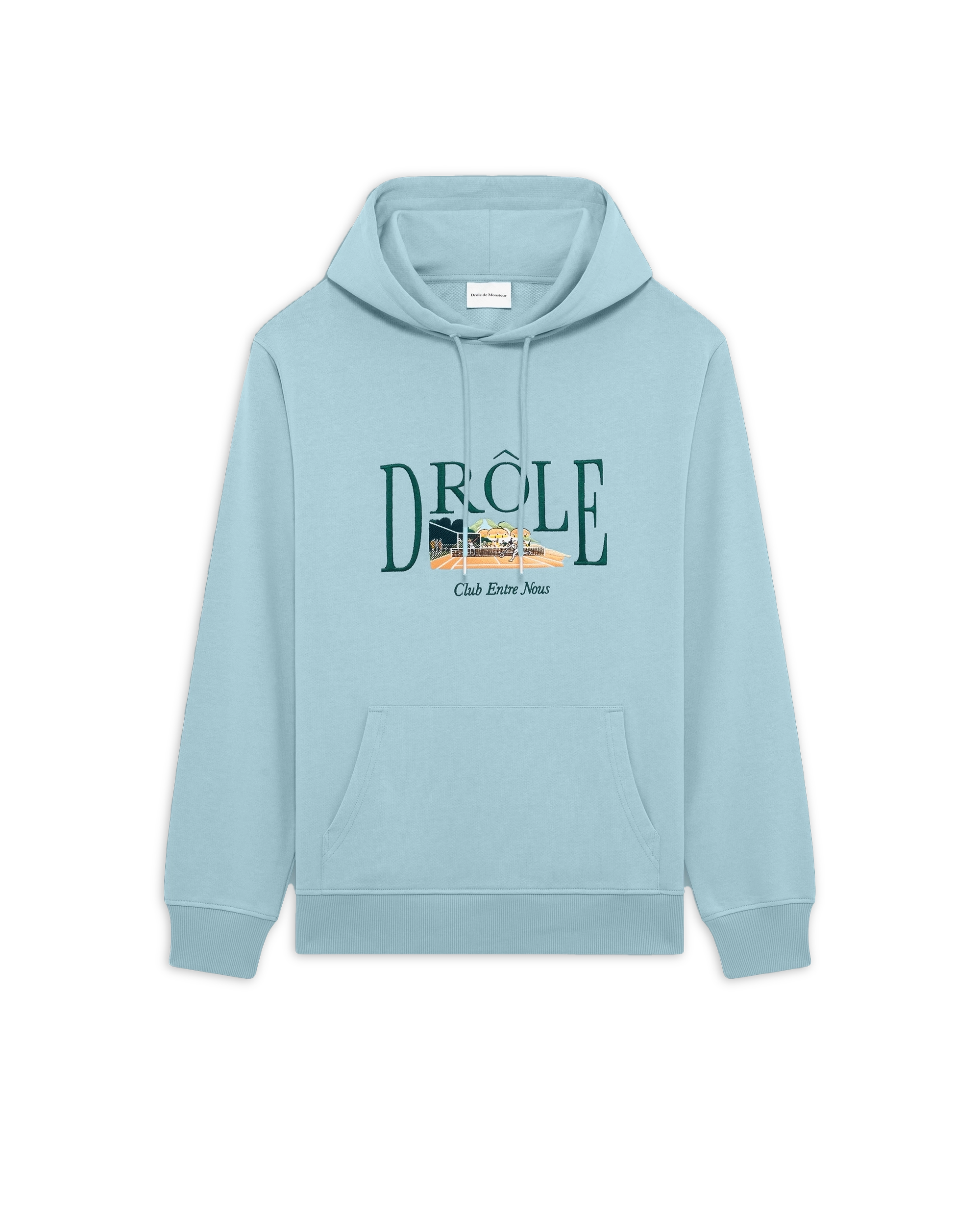 Blue Cotton Tennis Hoodie Blue Cotton Tennis Hoodie