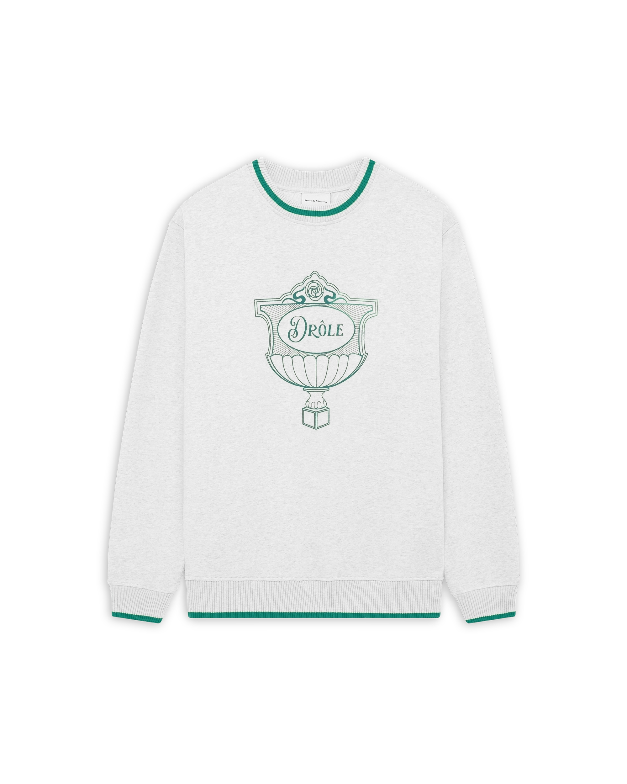 Water Green Cotton Slogan Sweatshirt