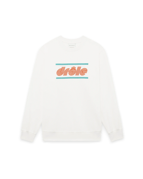 White Cotton Tennis Sweatshirt