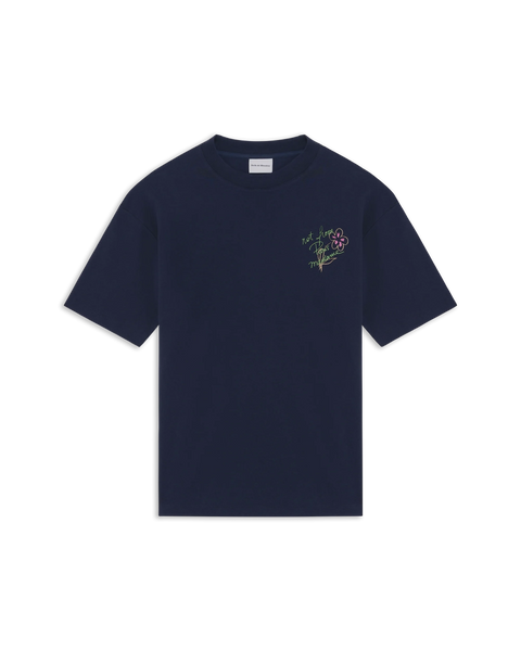 【関税・送料込み】Drole De Monsieur Slogan T-shirt Green Cotton Slogan T-Shirt