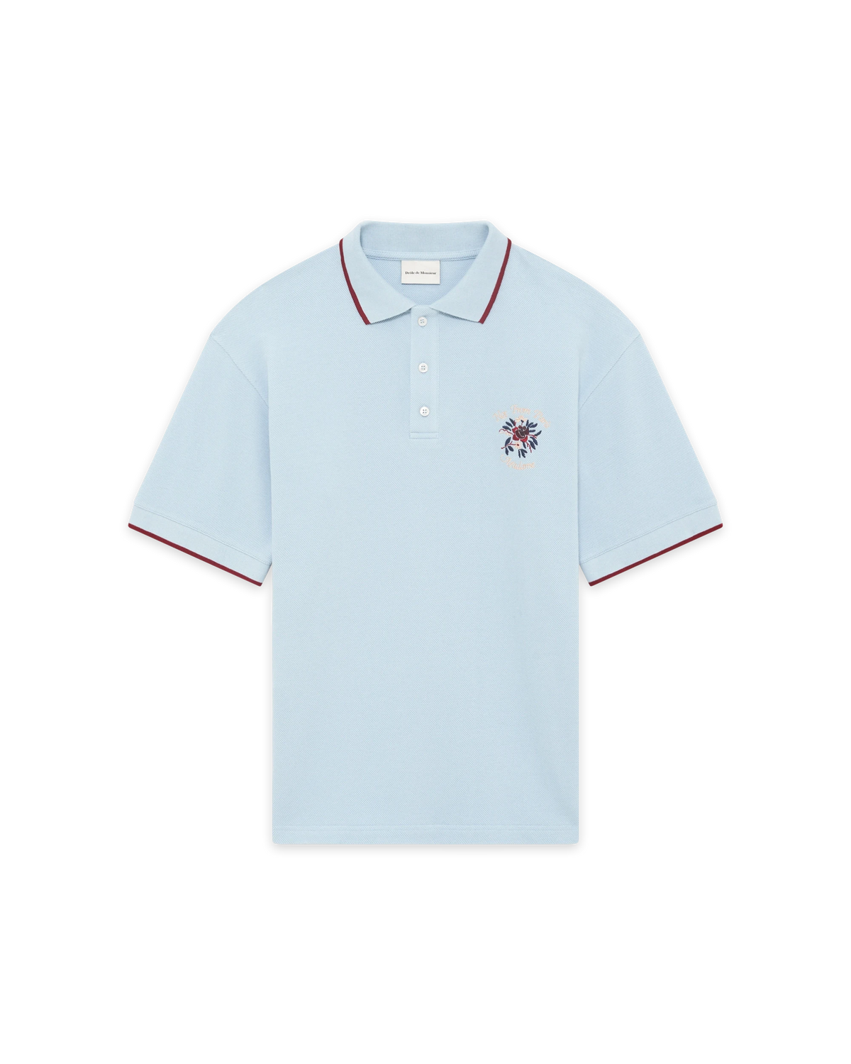Not from Paris Madame blue pique polo shirt – Drôle de Monsieur
