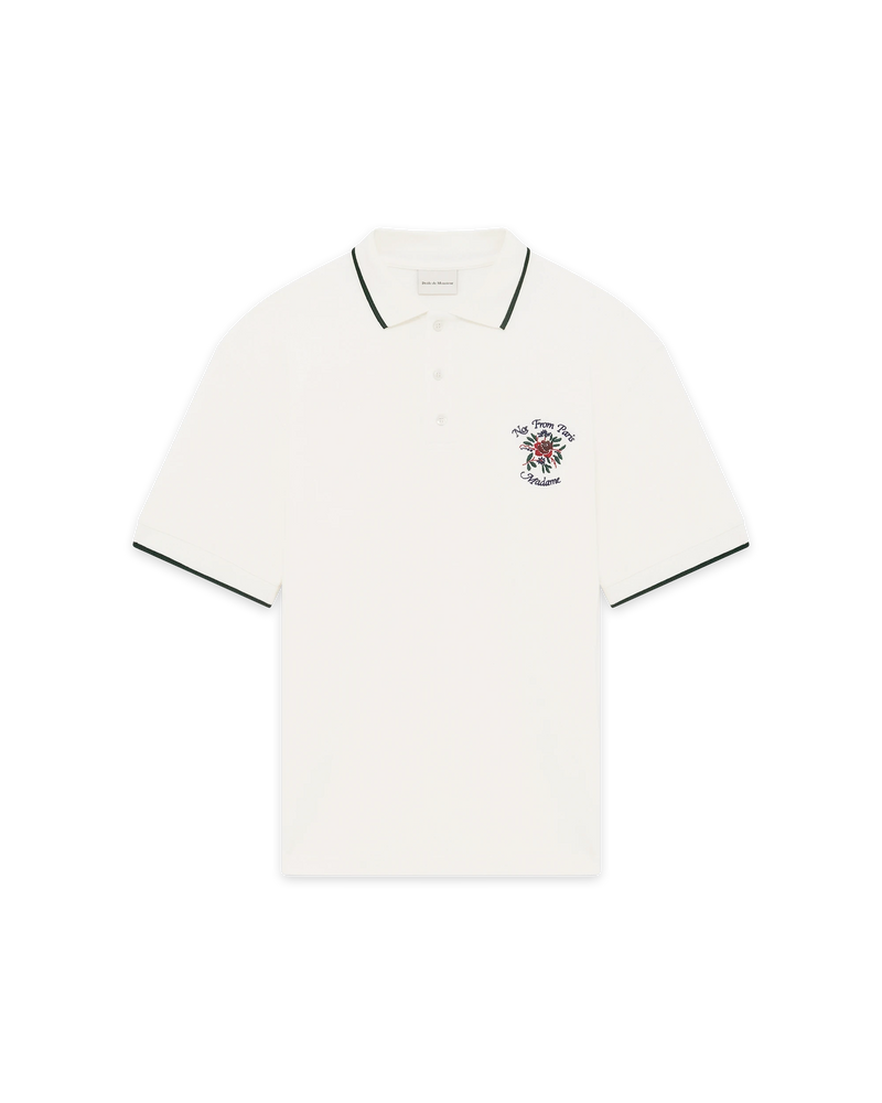 Not from Paris Madame white pique polo shirt – Drôle de Monsieur Not from Paris Madame white pique polo shirt – Drôle de Monsieur