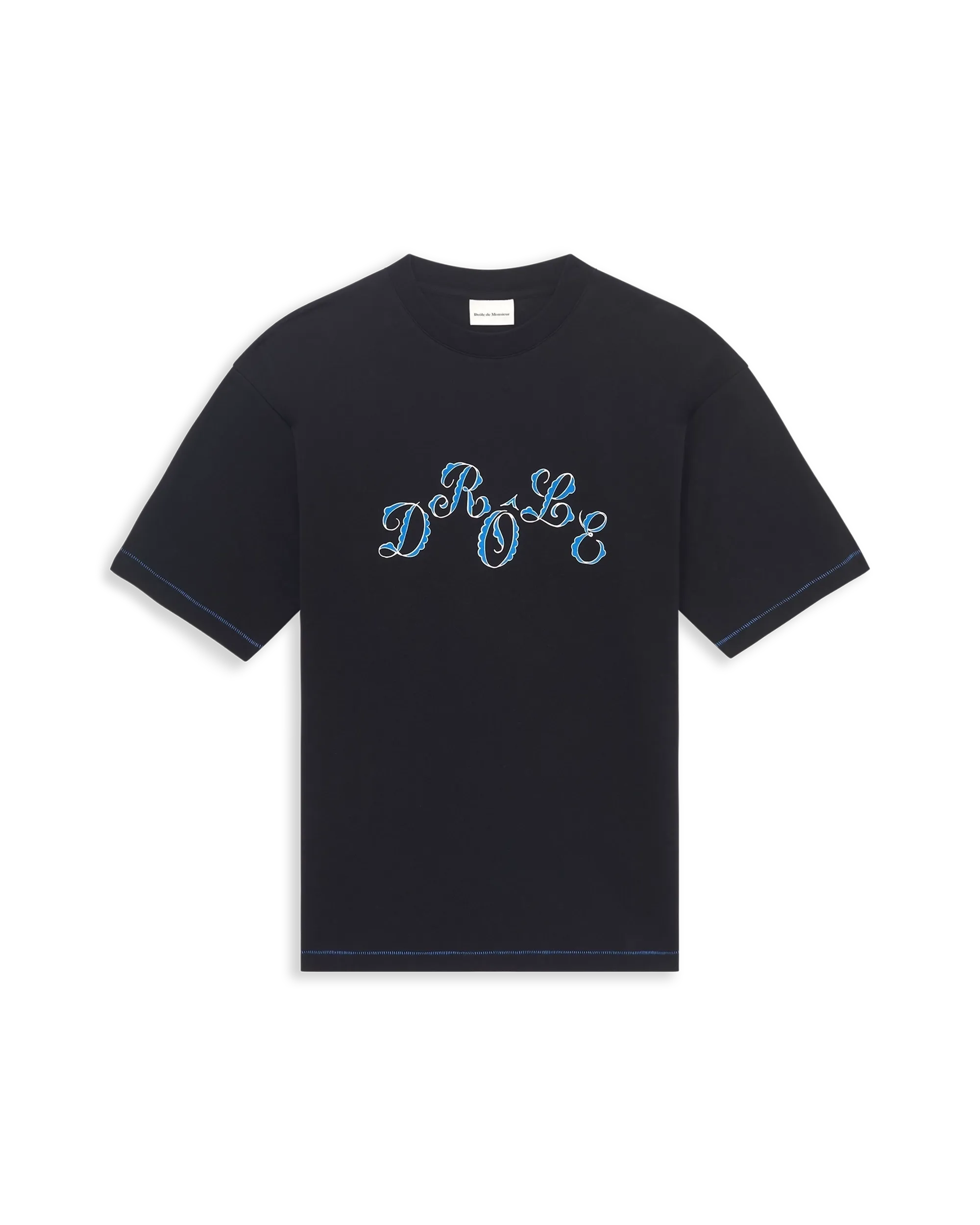 DRÔLE DE MONSIEUR ラガーシャツ Grey Cotton Polo