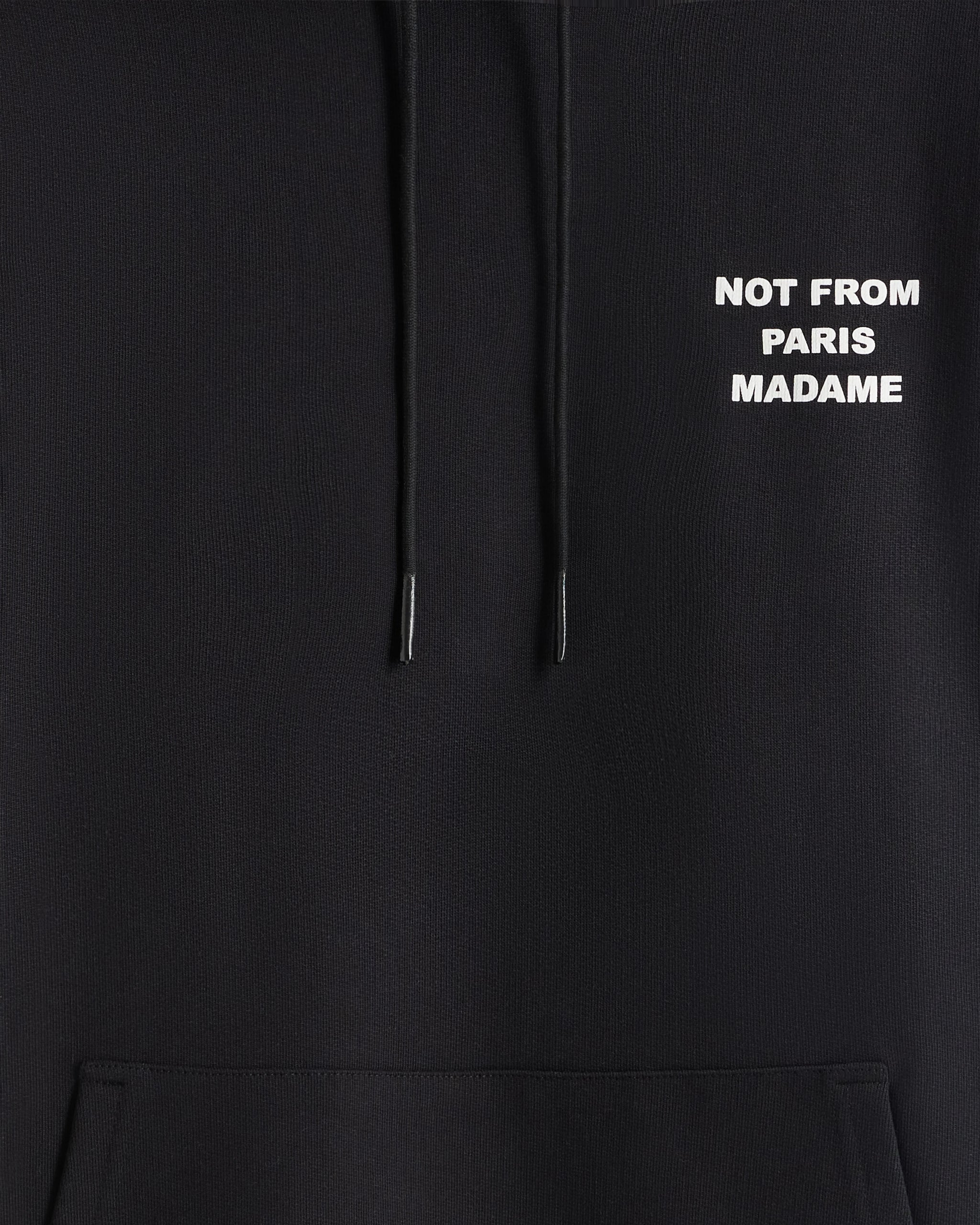 パーカー・フーディ DROLE DE MONSIEUR Men Hoodies SW149 CO127 BL Black Black Cotton Slogan Hoodie