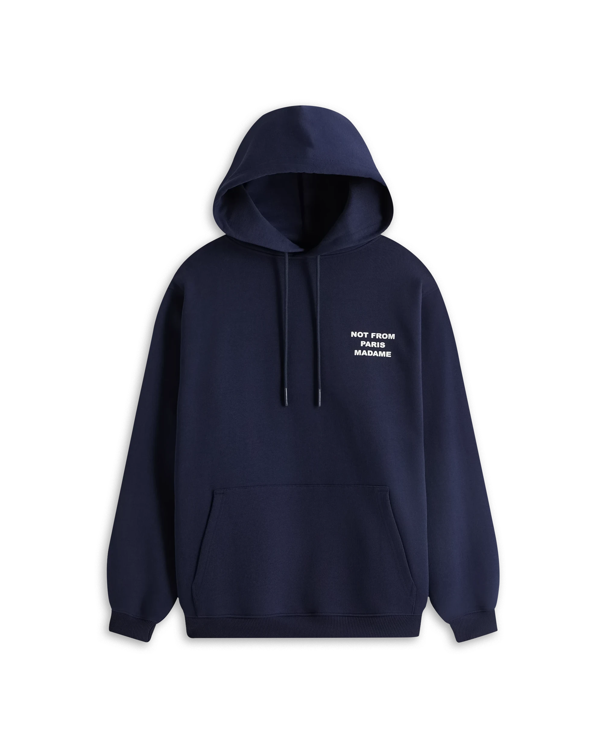 パーカー・フーディ DROLE DE MONSIEUR SS25 (HO162 CO127LIGHTBLUE) Navy Cotton Hoodie Slogan