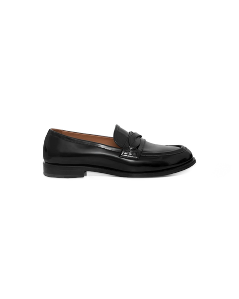 Black leather moccasin – Drôle de Monsieur
