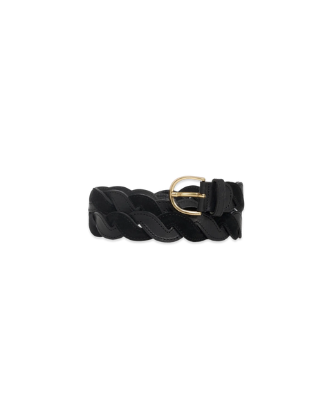 Black braided leather belt – Drôle de Monsieur
