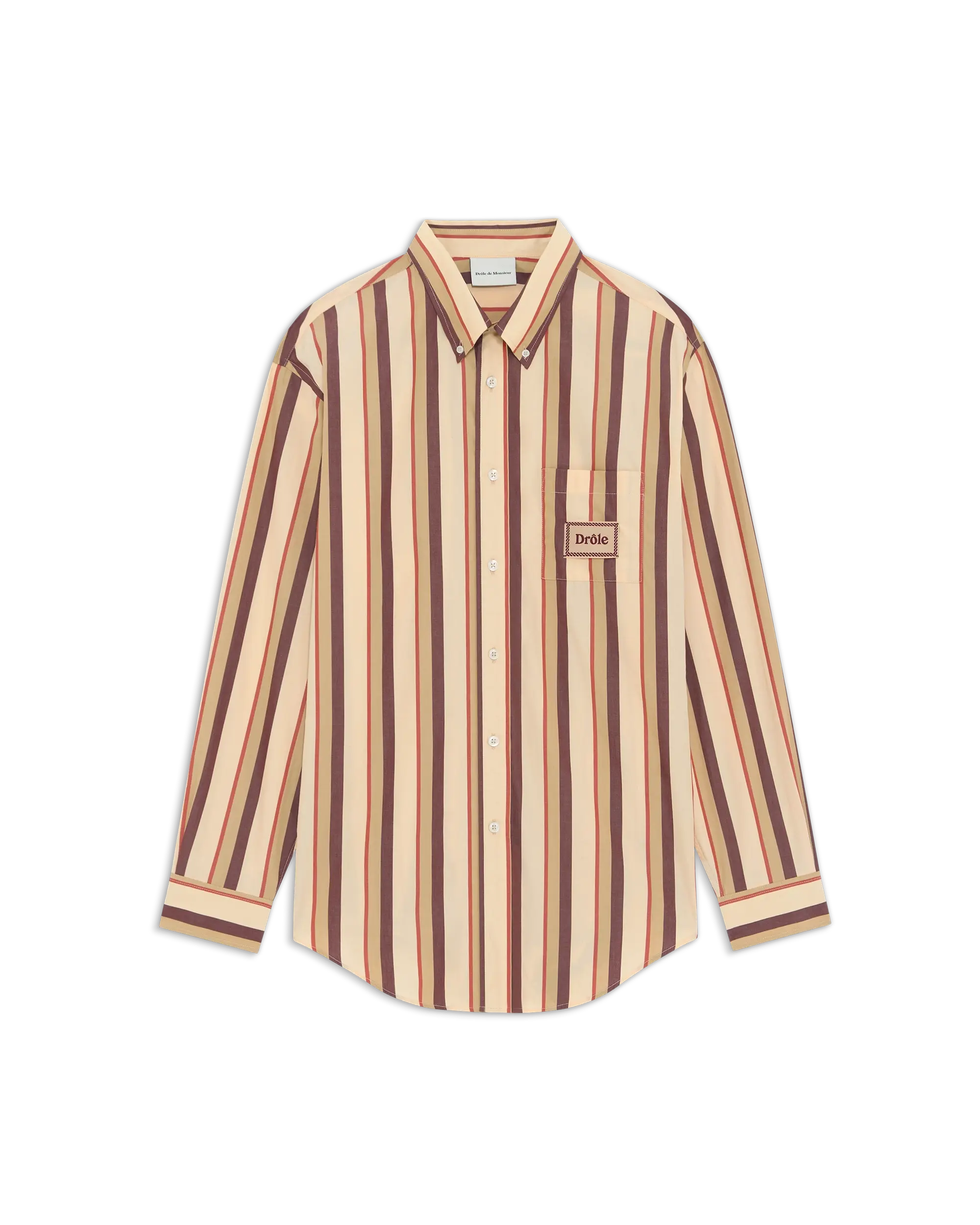 DRÔLE DE MONSIEUR ラガーシャツ Grey Cotton Polo
