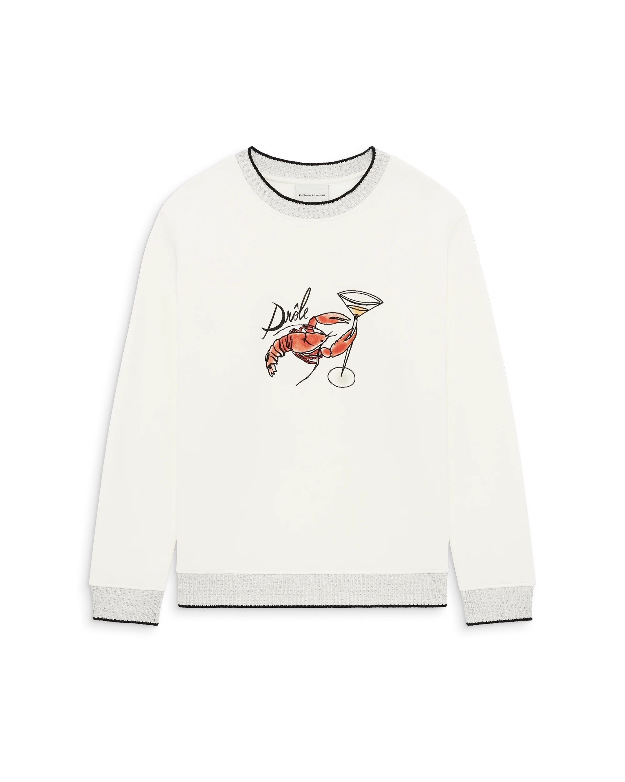 Tシャツ・カットソー DROLE DE MONSIEUR Men Hoodies SW157 CO127OFFWHITE White DROLE DE MONSIEUR Men Hoodies SW157 CO127OFFWHITE White