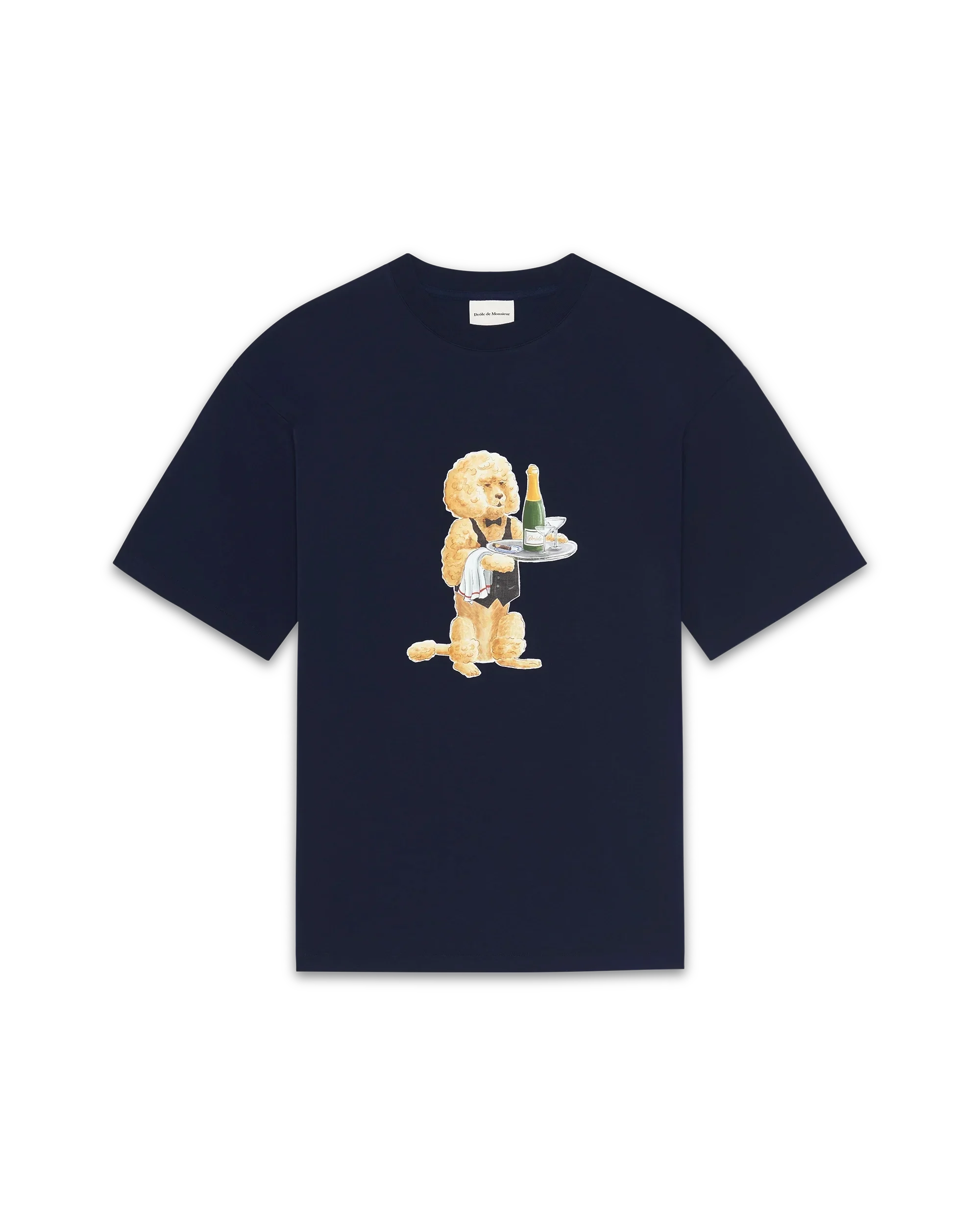 Tシャツ・カットソー DROLE DE MONSIEUR FW25 COTTON T-SHIRT (TS259 CO134BLACK) Tシャツ・カットソー DROLE DE MONSIEUR Men T Shirts H TS259