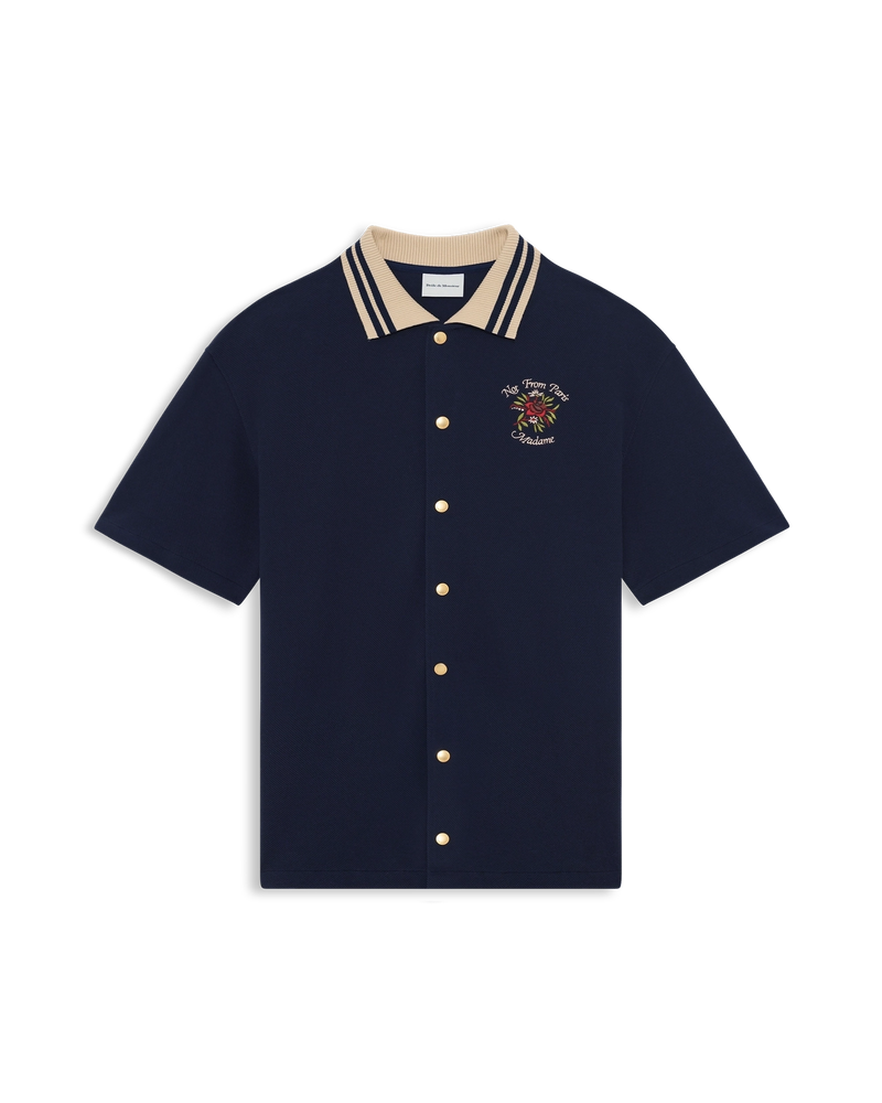 Chemise Piquée Slogan Rose – Drôle de Monsieur