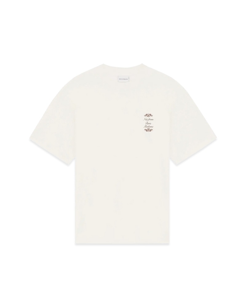 Not from Paris Madame t-shirt white with a printed hibiscus Not from Paris Madame t-shirt white with a printed hibiscus