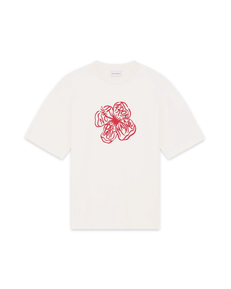 Not from Paris Madame t-shirt white with a printed hibiscus Not from Paris Madame t-shirt white with a printed hibiscus