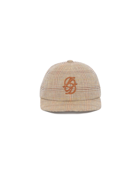 Dark beige mirrored d cotton check cap – Drôle de Monsieur