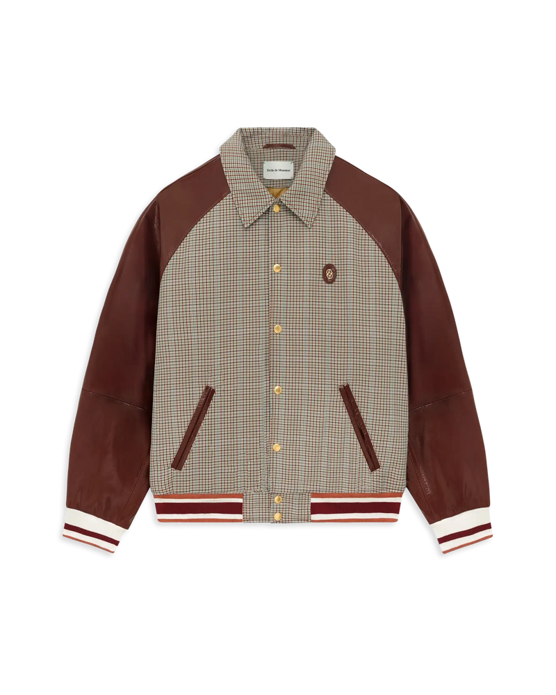 Veste Mix Cuir et Carreaux - Drôle de Monsieur