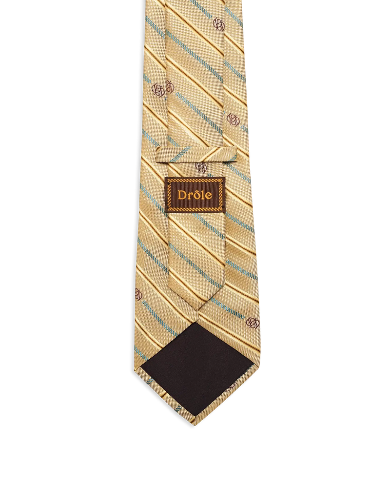 Cravate Rayée Monogramme - Drôle de Monsieur - 2