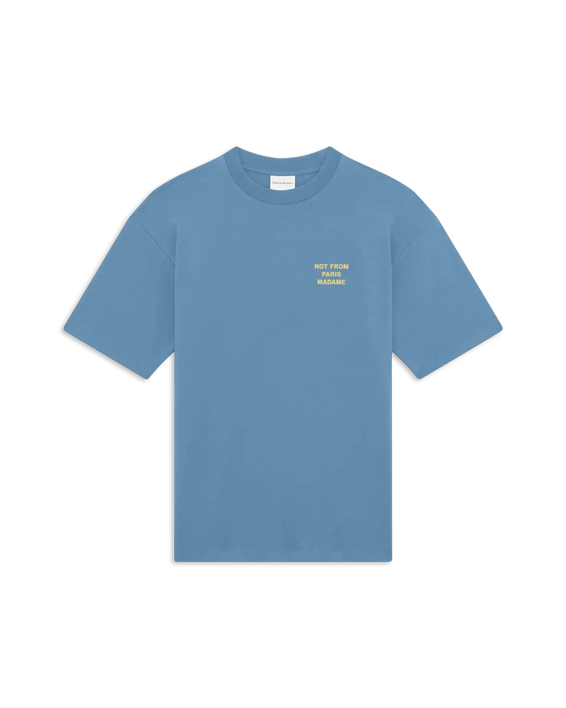 Not from Paris Madame navy blue cotton t-shirt – Drôle de Monsieur Not from Paris Madame navy blue cotton t-shirt – Drôle de Monsieur
